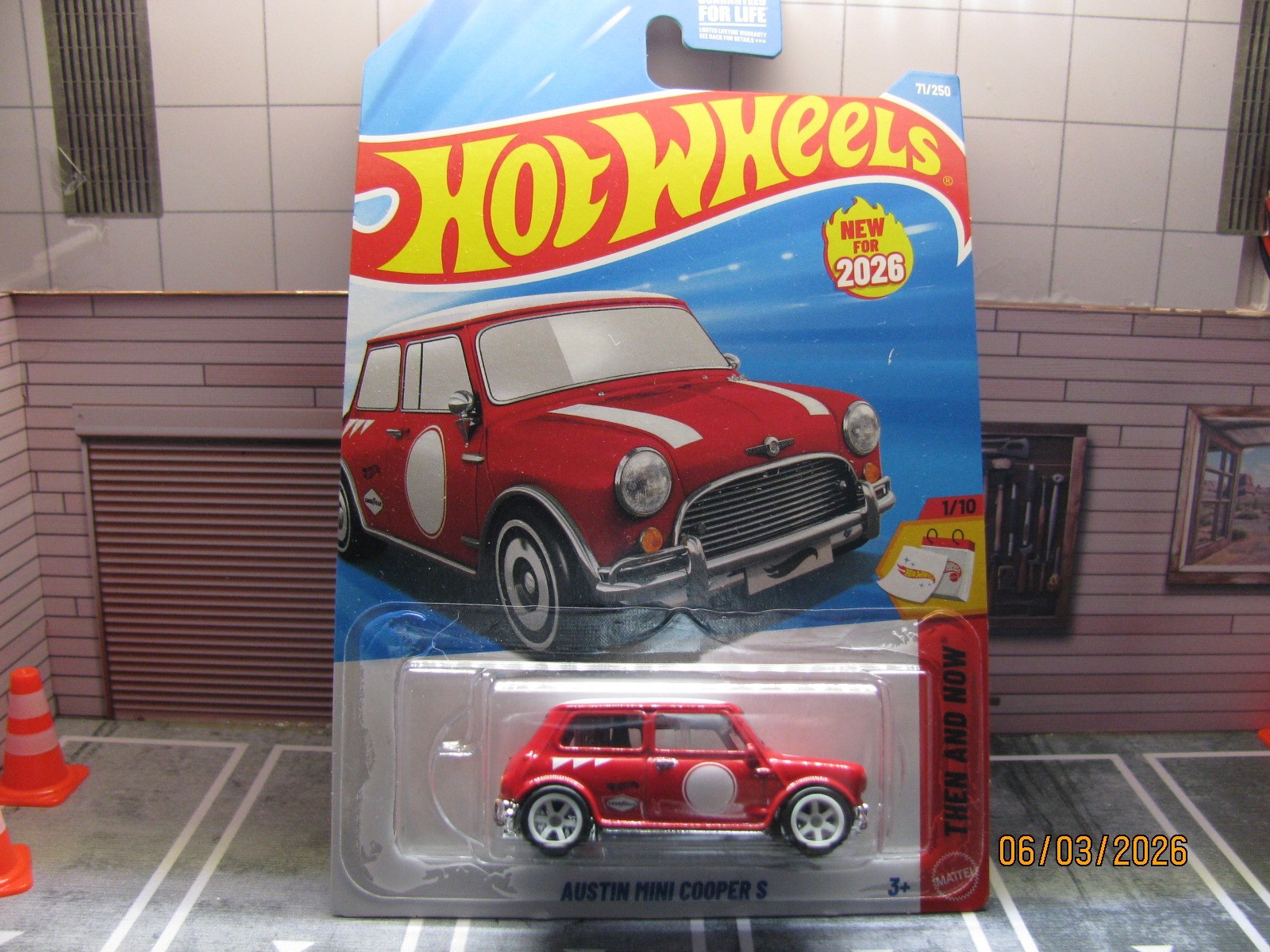 2026 Hot Wheels Red Austin Mini Cooper S, w/Real Riders Wheel Swap
