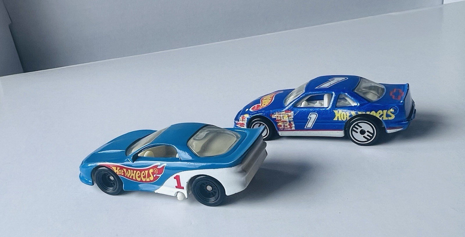 Vintage Hot Wheels 1991 & 1993 Chevrolet Camero & Lumina Race Team Diecast Cars