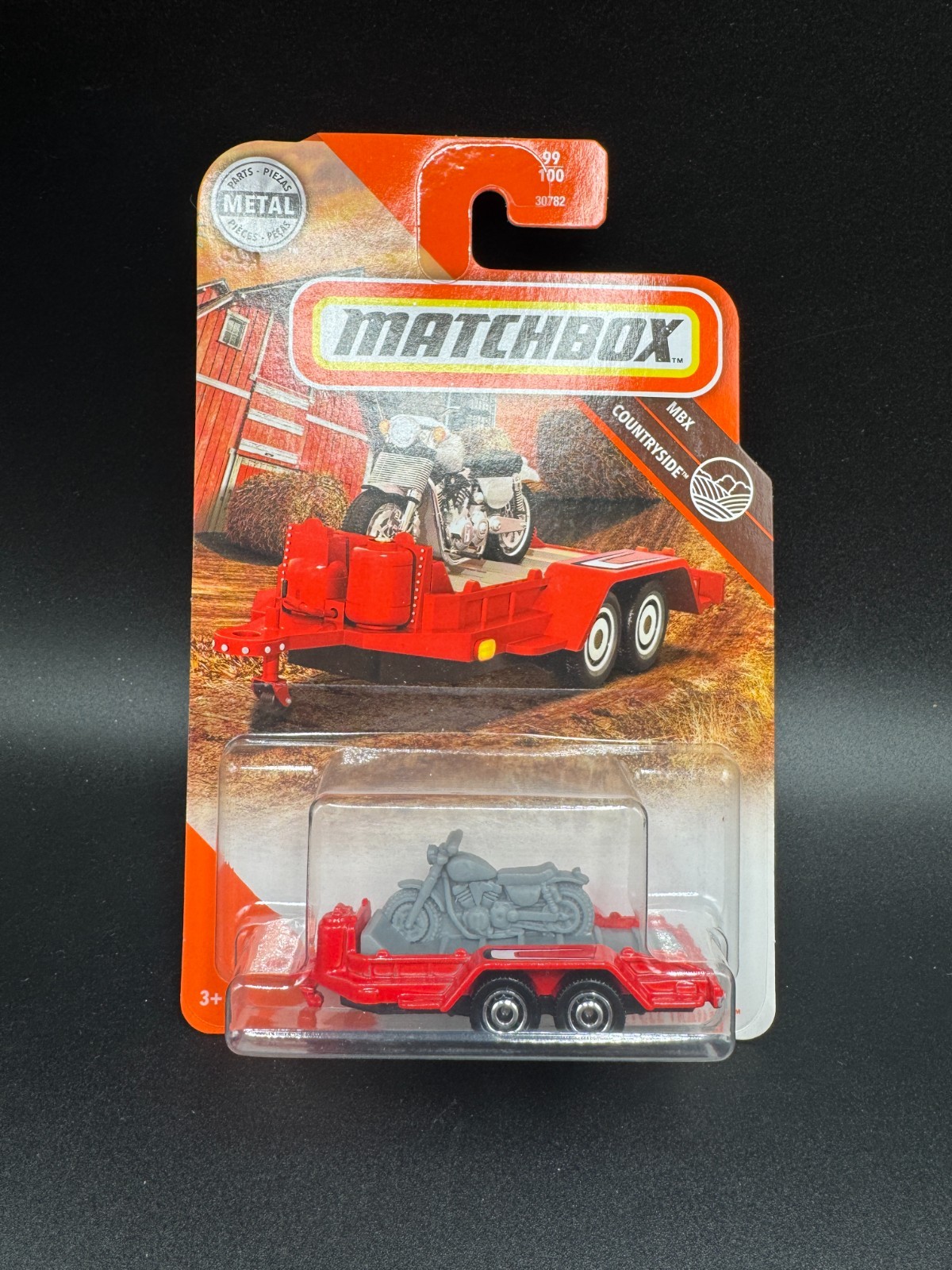 2020 Matchbox #99 MBX Cycle Trailer (Red) P1
