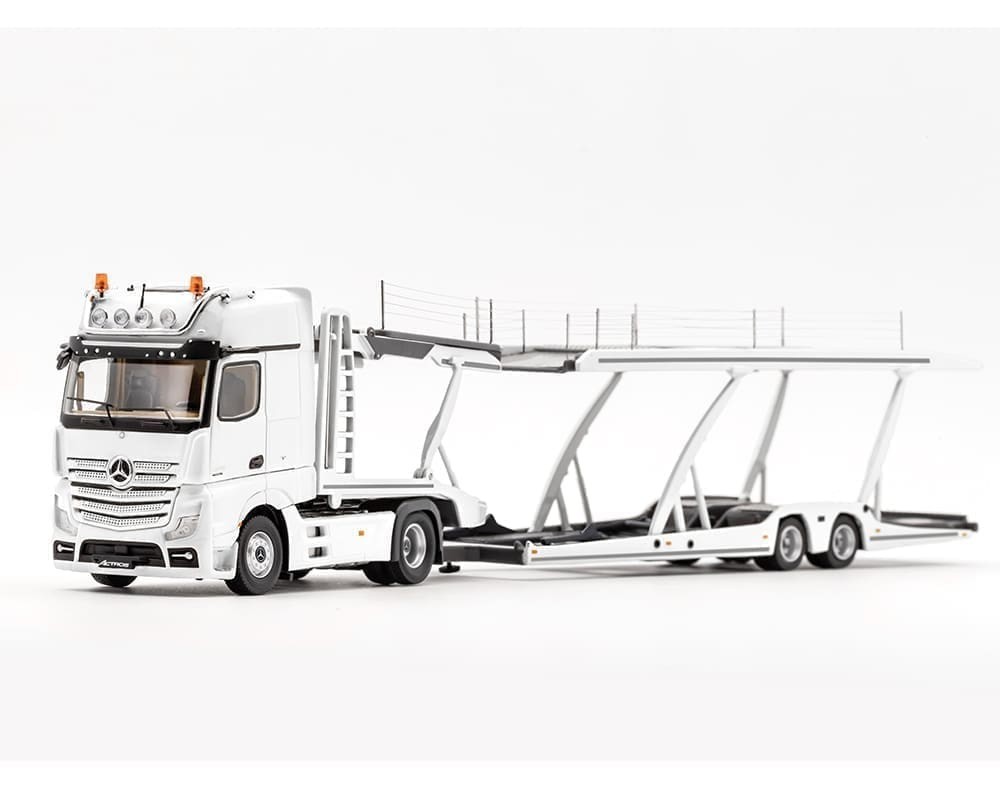 GCD MERCEDES BENZ AMG ACTROS TRANSPORTER 1/64 WHITE KS-069-400