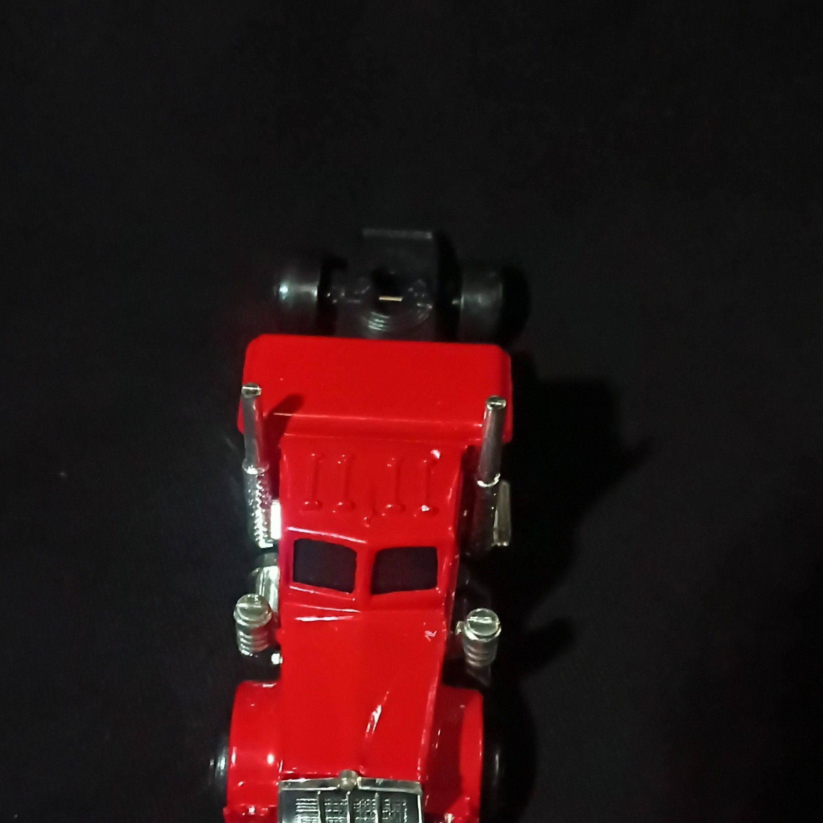 Red/Black Diecast-Style Toy Semi Truck Tractor Cab Unit Vehicle, Made in China