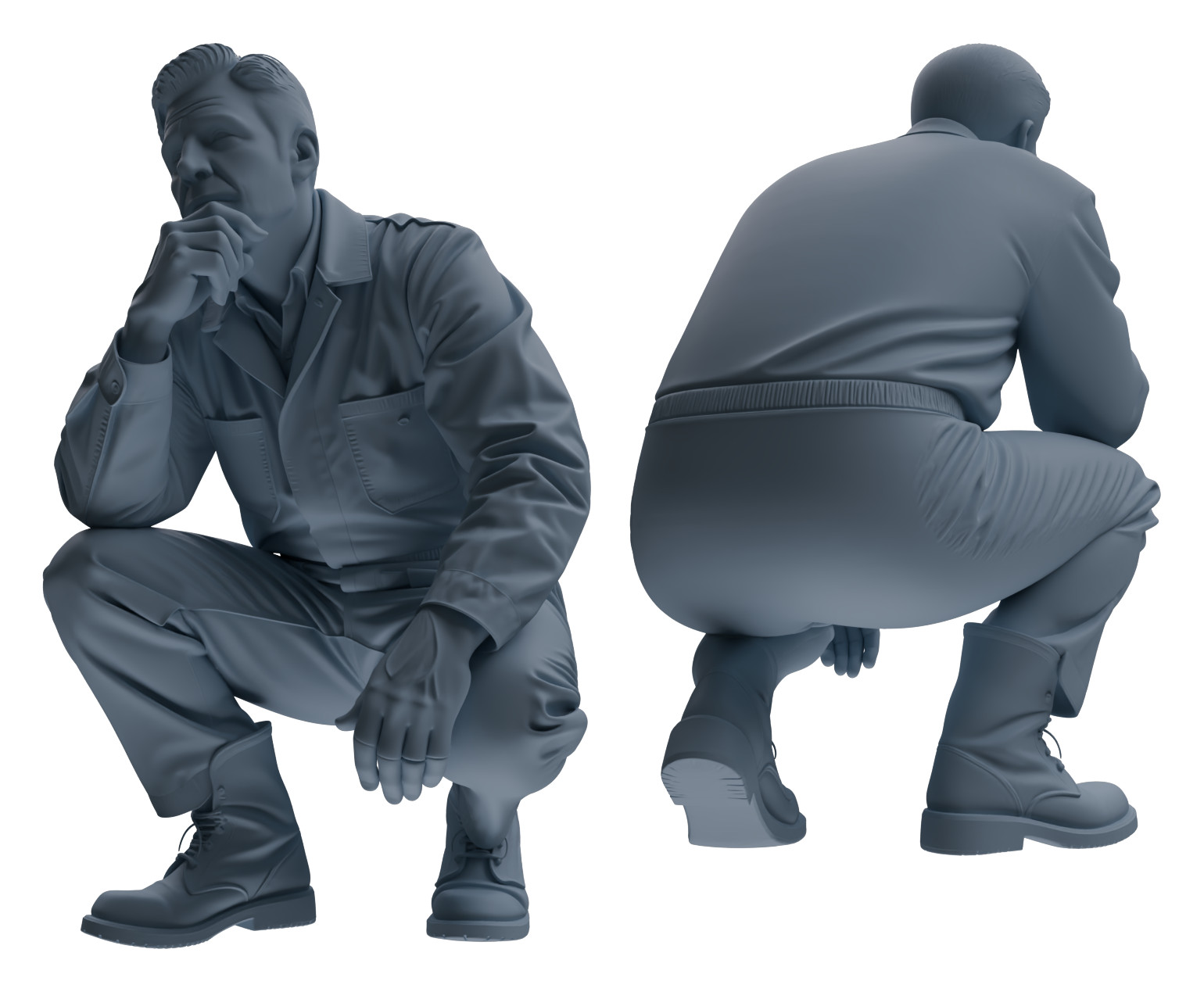 MRY-SFW 1/64/87 Farm Worker Man Multi-pose Modern HO N Scale Miniatures Diorama