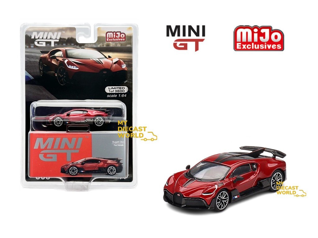 1:64 Mini GT #503 Bugatti Divo Red Metallic Diecast Model MGT00503