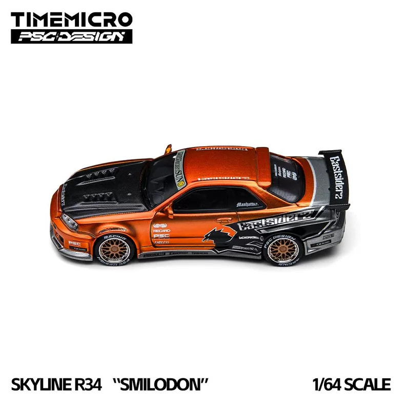 1/64 TimeMicro Nissan Skyline GT-R R34 Smilodon Eastsiderz Event Limited Car New