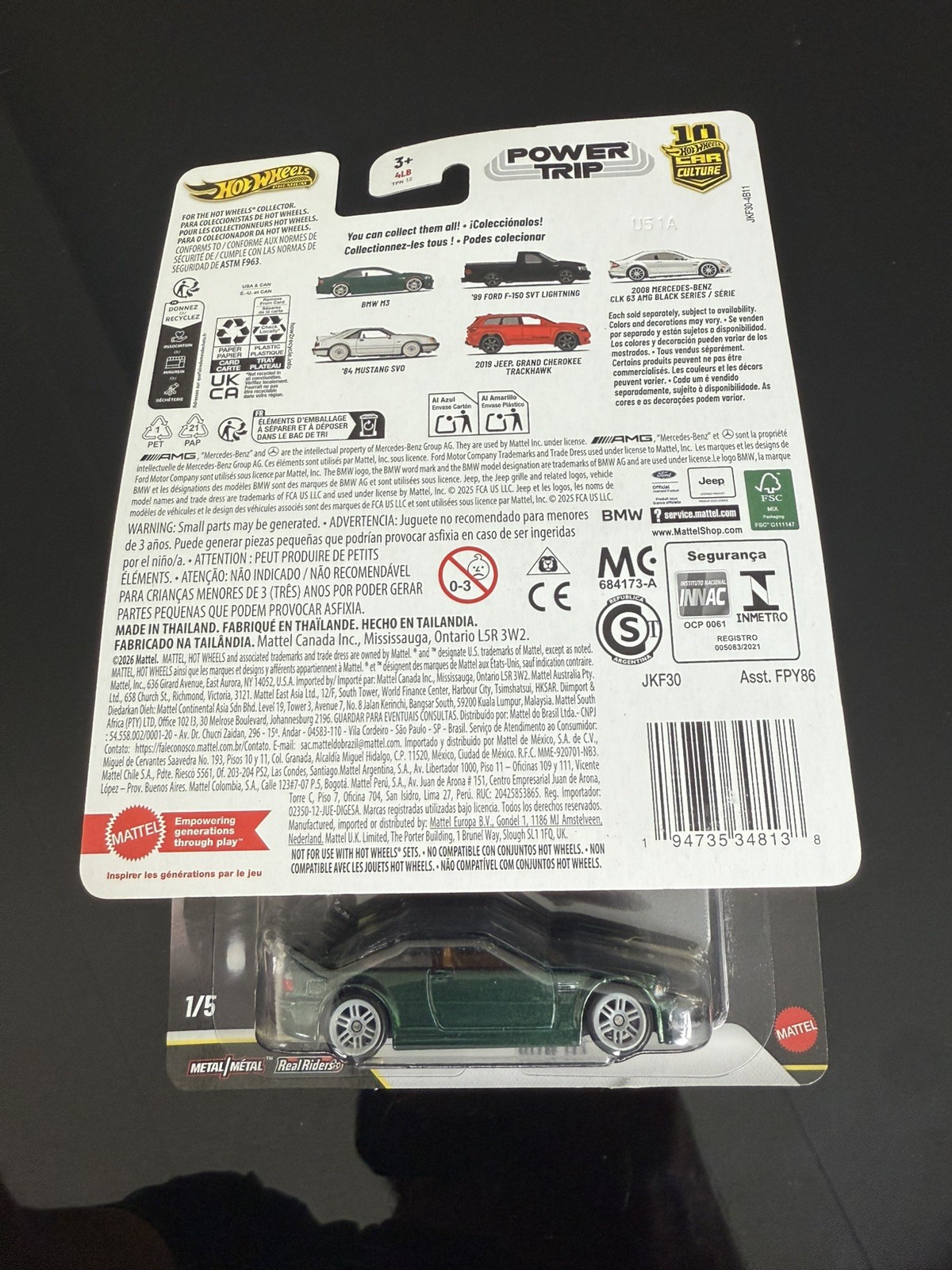 Hot Wheels BMW M3 E46 Green Power Trip FPY86-961 R 1/64 Lot Of 2