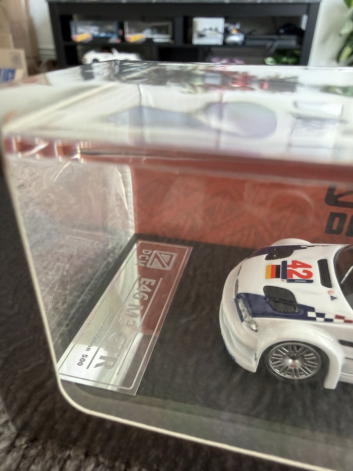 DCM 1:64 White BMW M3 GTR E46 #42 Widebody Sports Model Diecast Display Car