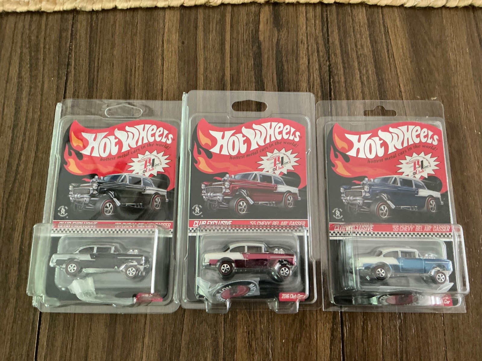 Hot Wheels 2016 RLC Club Exclusive ’55 Chevy Bel Air Gasser 3-Car Set