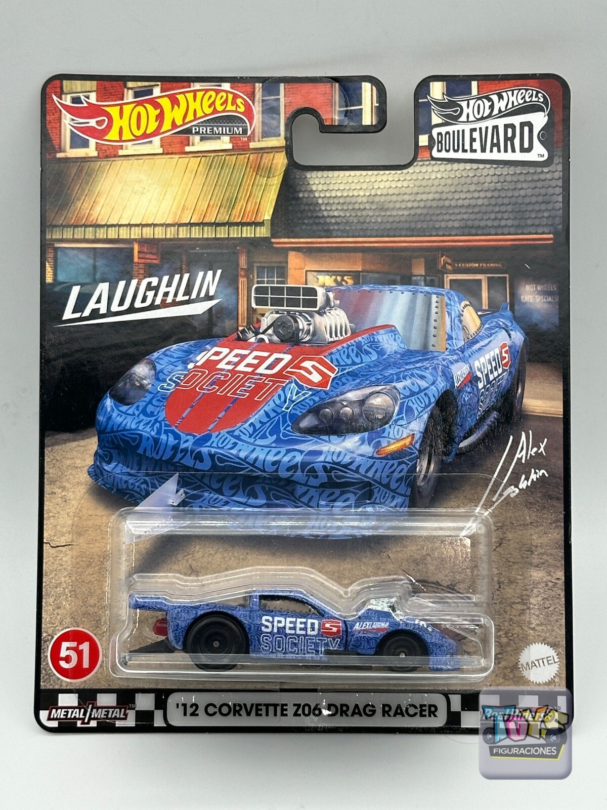 Hot Wheels ’12 Corvette Z06 Drag Racer Car Boulevard# 51 Chevy Laughlin 2022