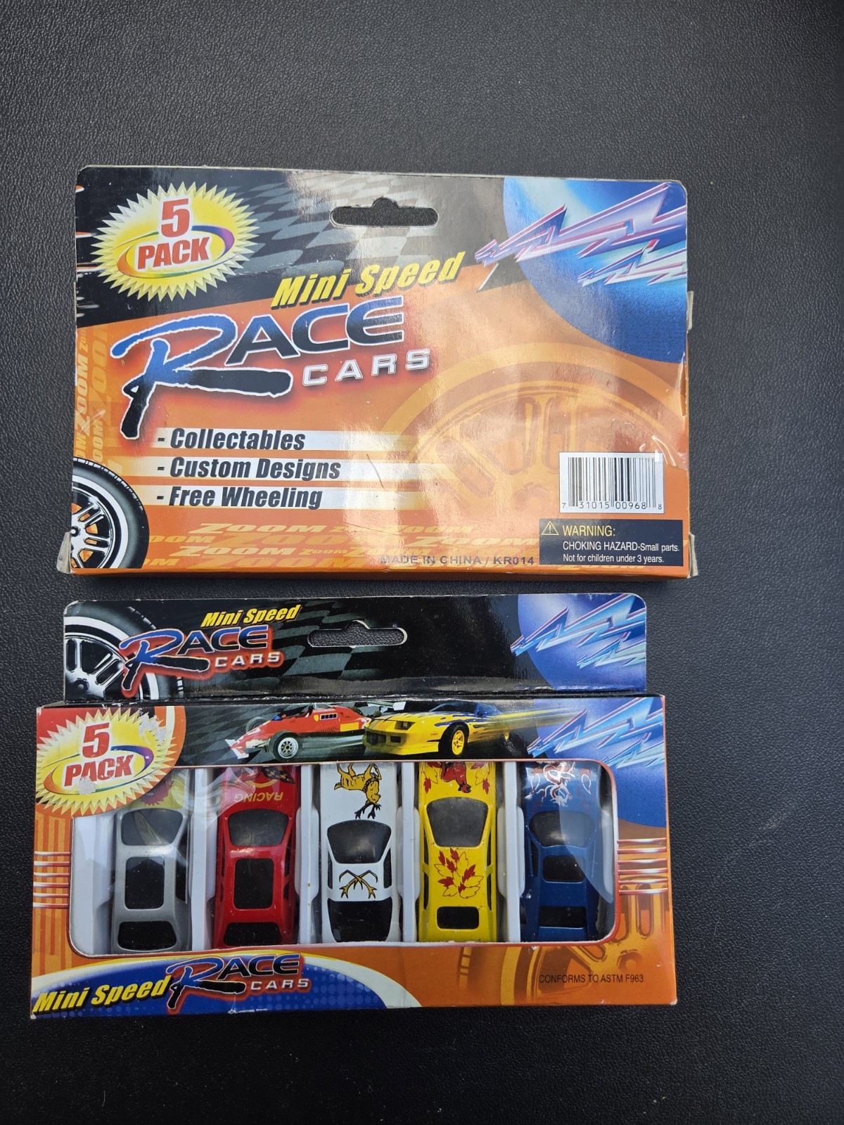 Mini Speed Race Cars Diecast Toy Car Set, 5-Pack, Multicolor