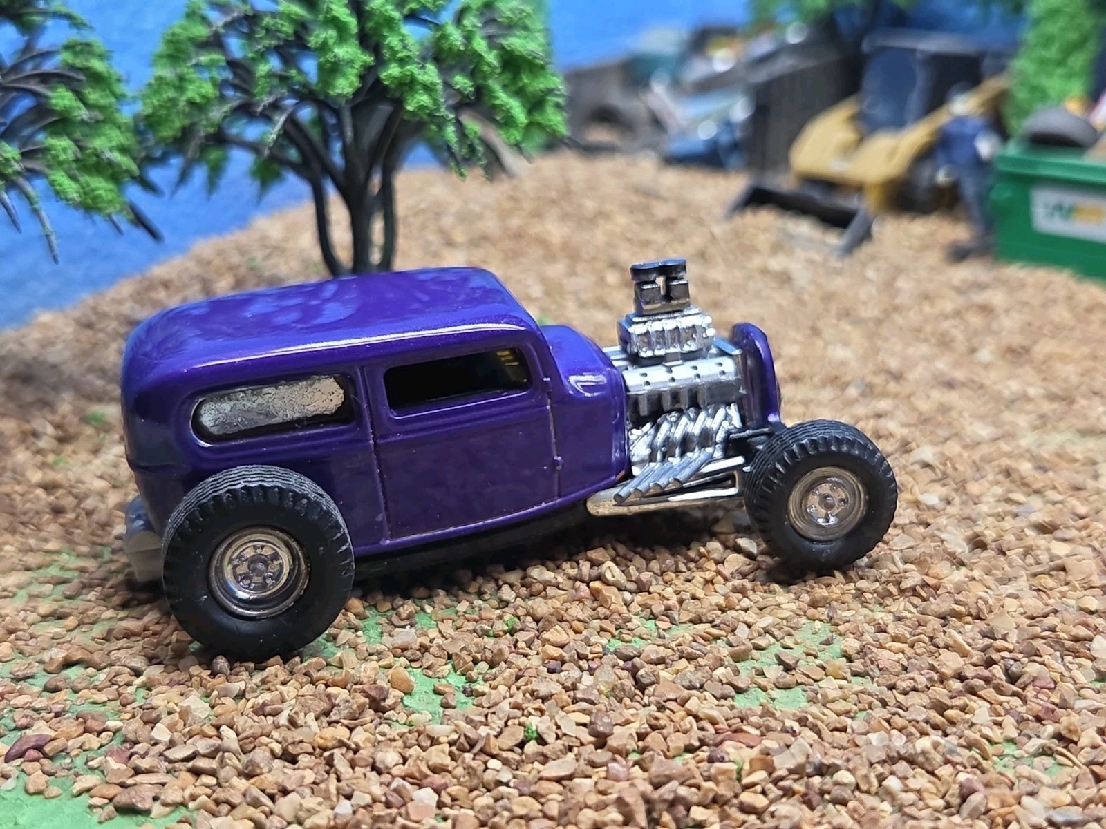 Custom 1:64 street Rat Rod lowered hot FORD chopped panel paddy wagon HotWheels