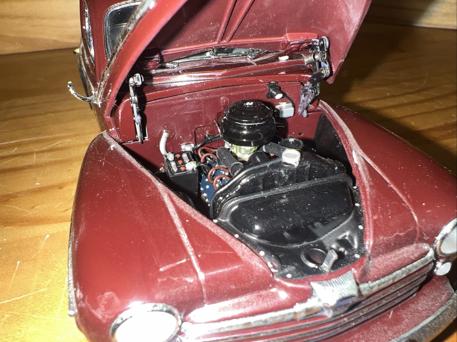 1947 Ford Super Deluxe Tudor Sedan Monsoon Maroon Danbury Mint Diecast Replica