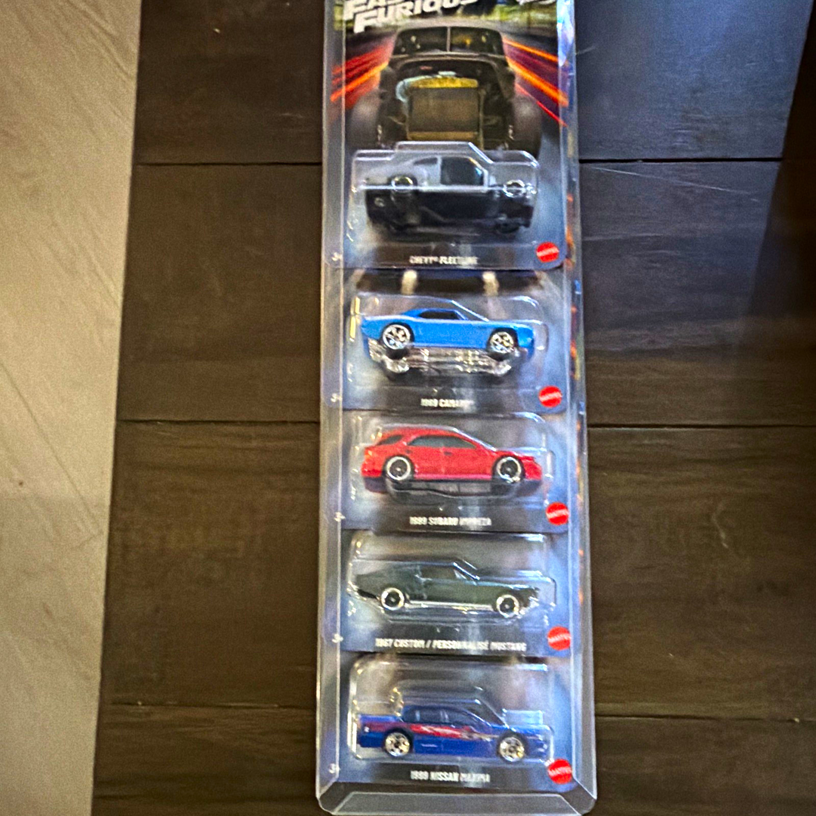 Hot Wheels Fast & Furious 5-Pack 1:64 Diecast Cars Chevy Subaru Ford Nissan