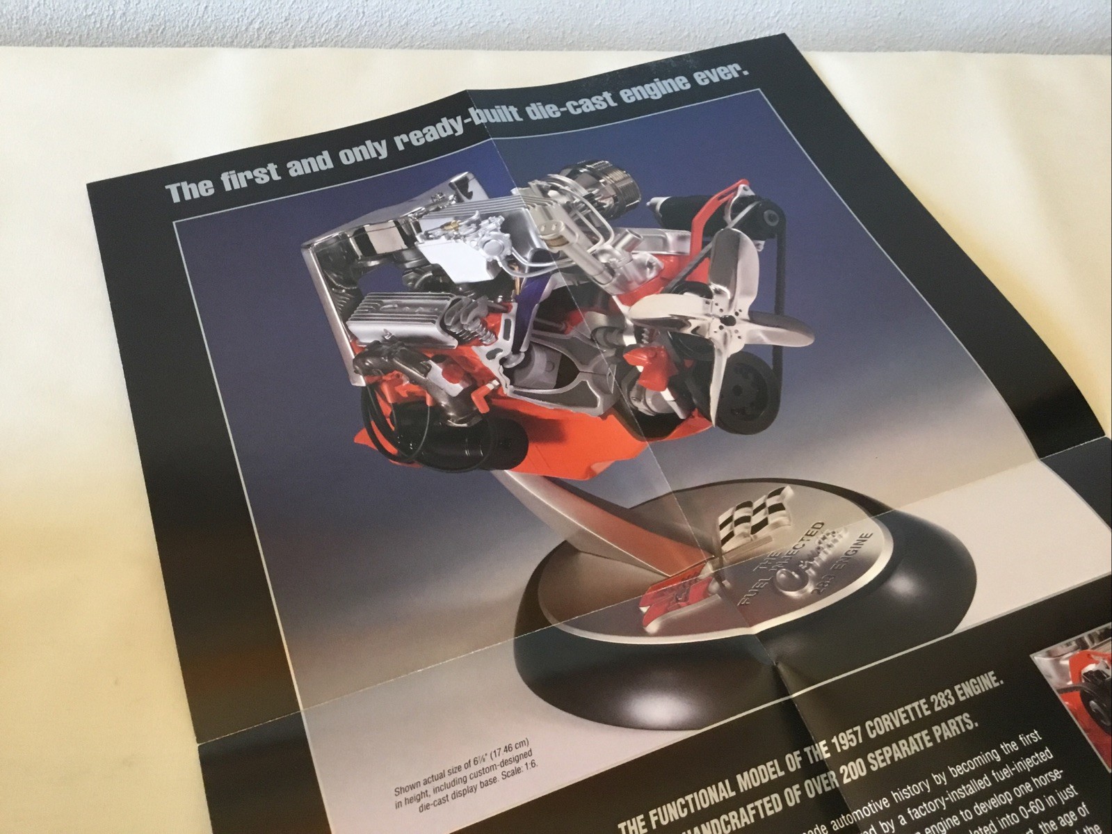 Franklin Mint Fuel Injected Corvette 283 Engine Brochure Paperwork Only 1:24