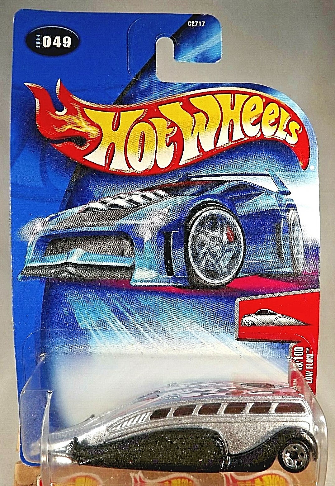2004 Hot Wheels #49 First Editions 49/100 CROOZE LOW FLOW Silver & Black w/5 Sp