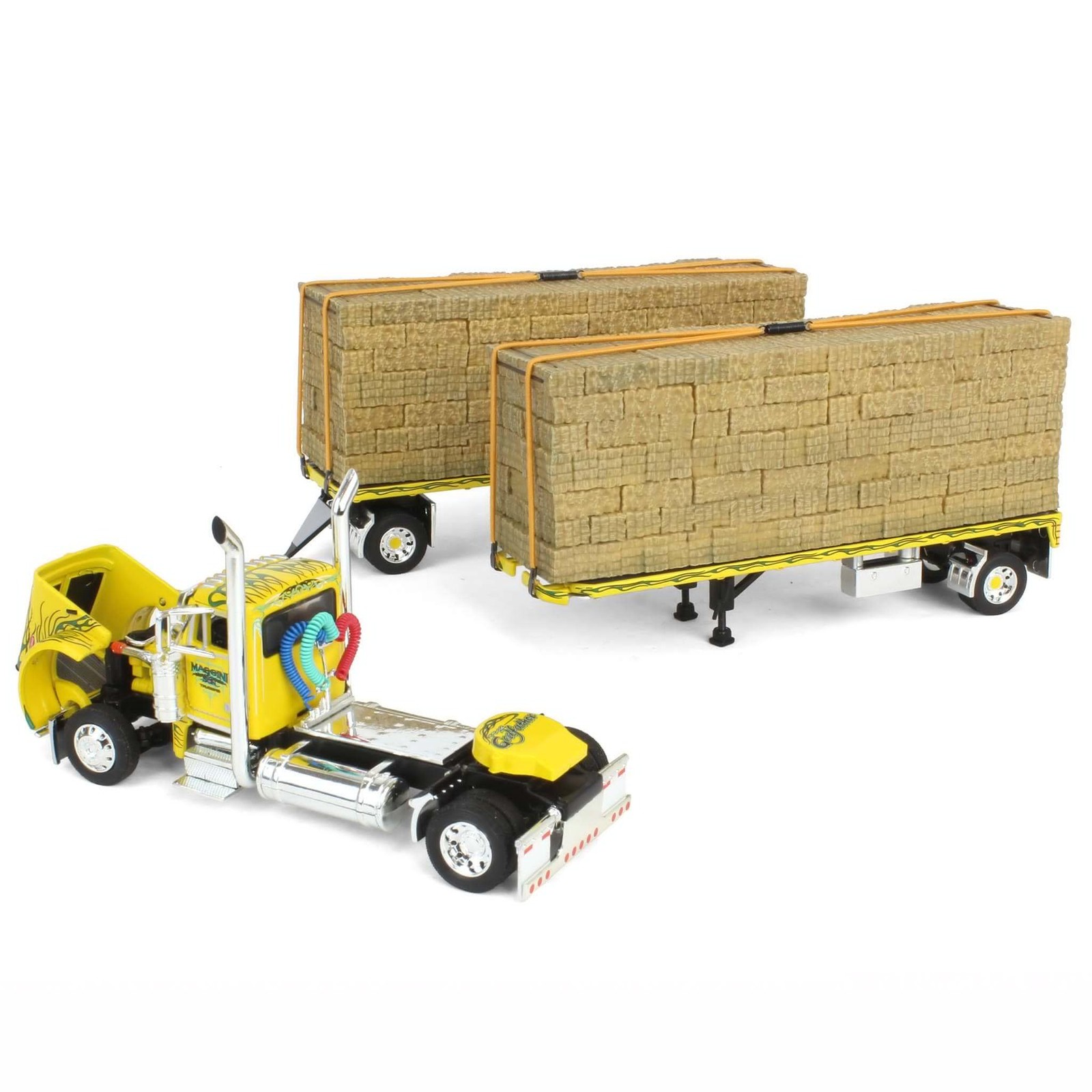 DCP 1/64 Peterbilt 379 & 2 Pup Flatbeds with Loads 2024 NTT’NC Show 69-1815