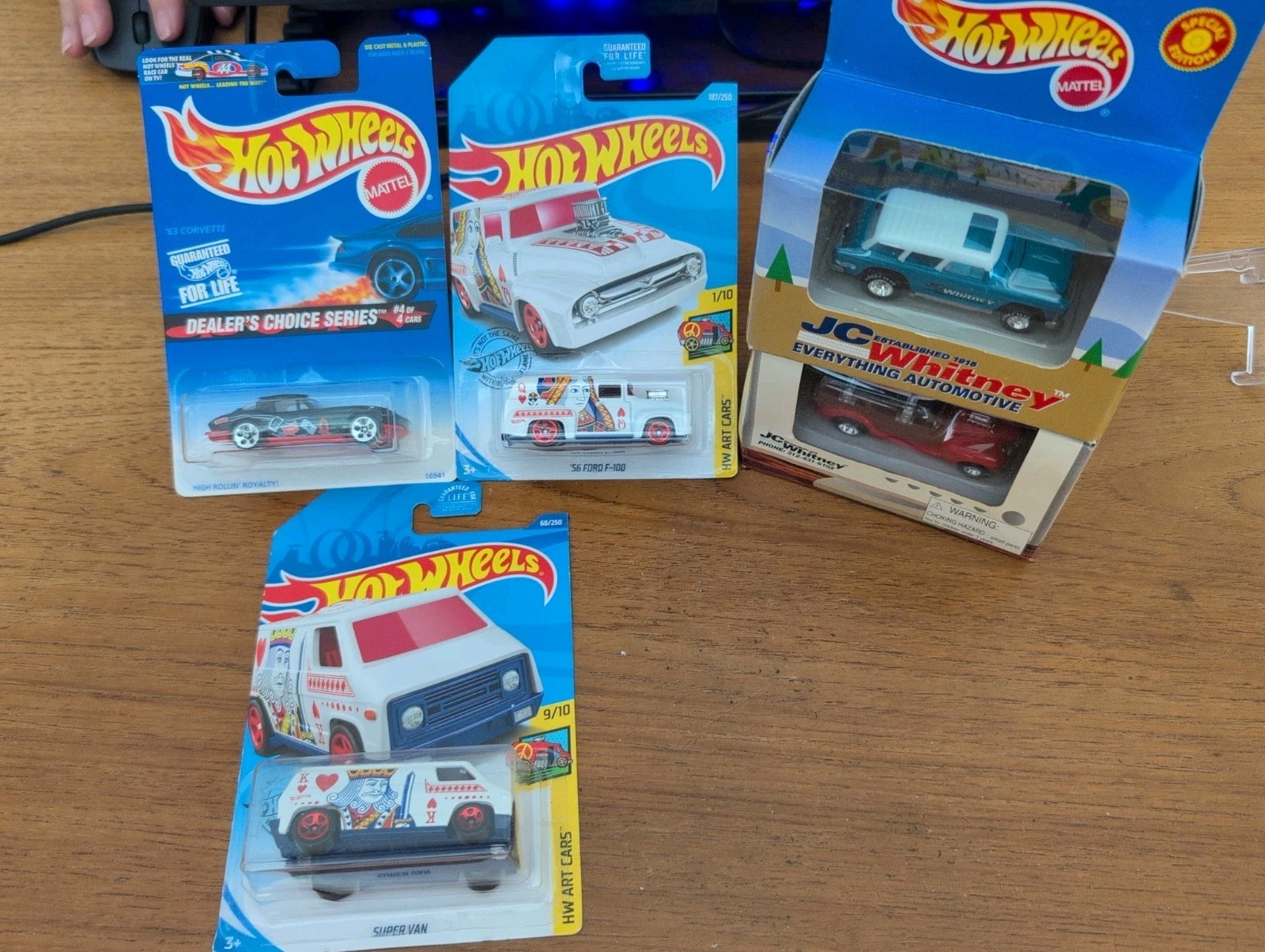 Hot Wheels Lot Of 5 (2) JC Whitney’s 40’s WOODIE & NOMAD. (3) Mixed Hot Wheels.