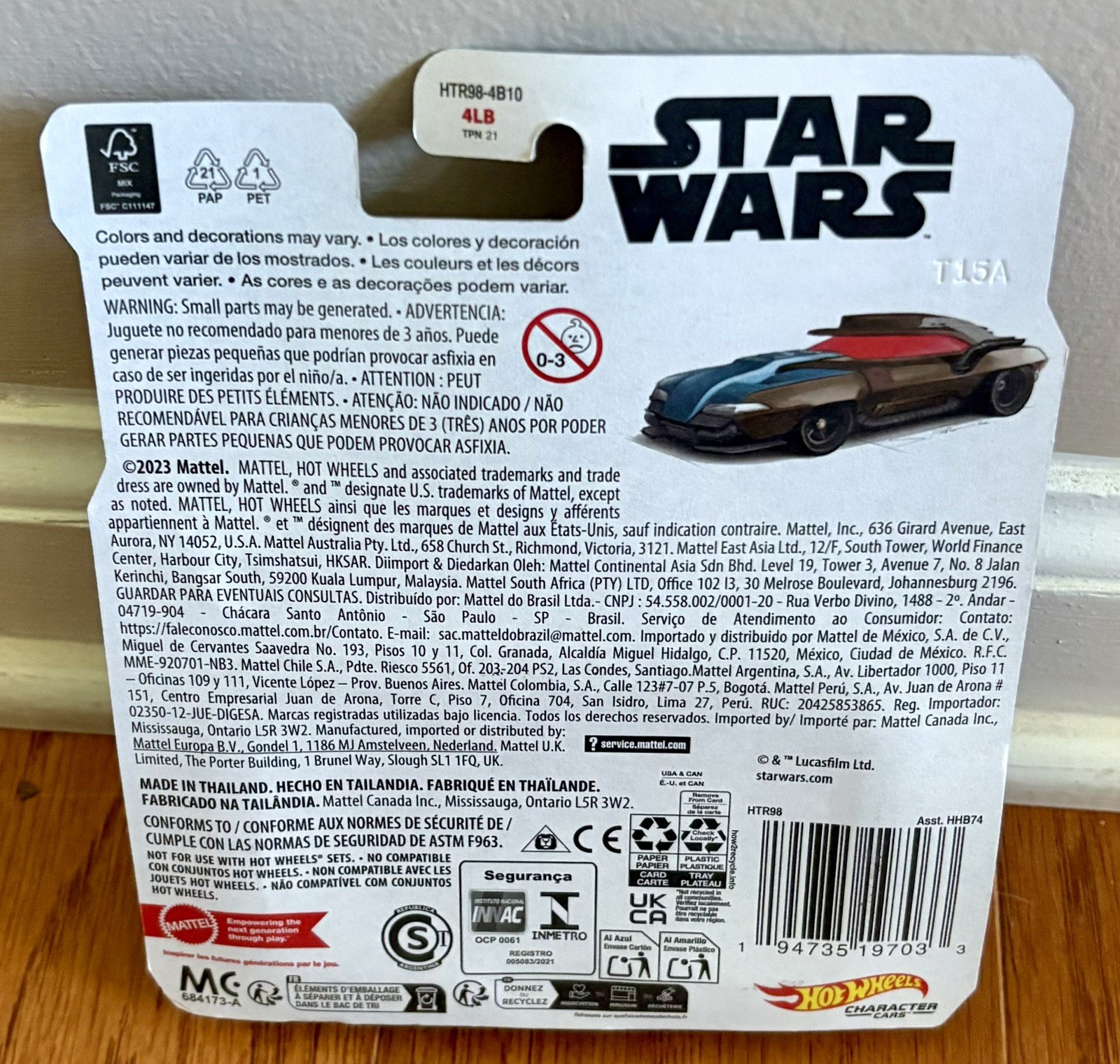 Hot Wheels Disney Star Wars Cad Bane Character Car HTR98 Book of Boba Fett – New