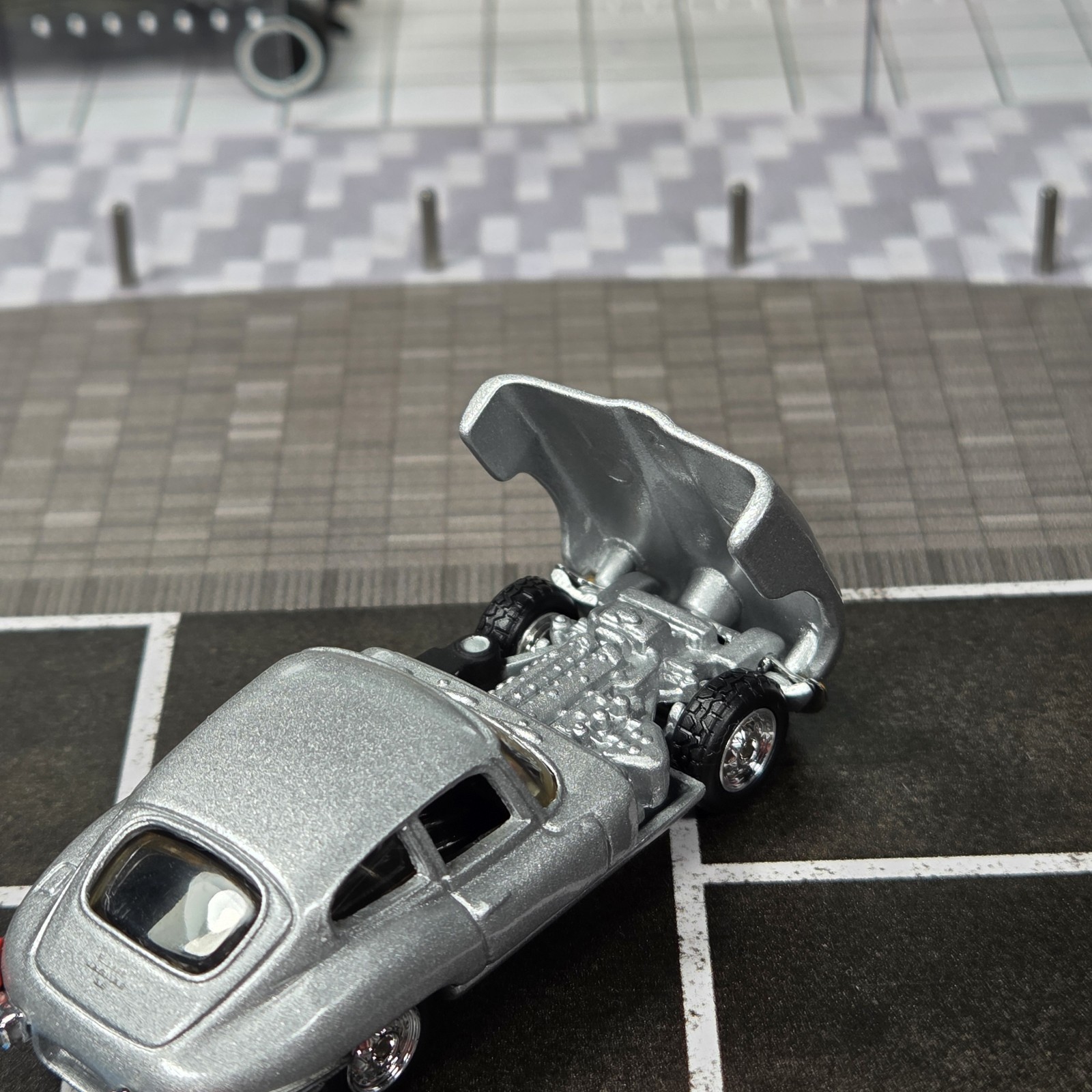 Hot Wheels Limited Edition Jaguar XKE Coupe w/ Real Riders Silver Diecast 1/64