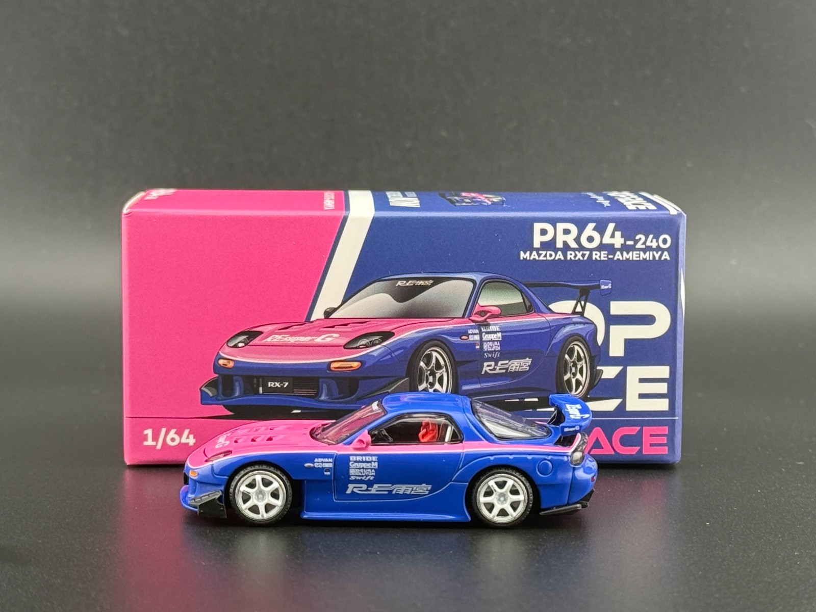 Pop Race Mazda RX7 RE-AMEMIYA 640240 1/64
