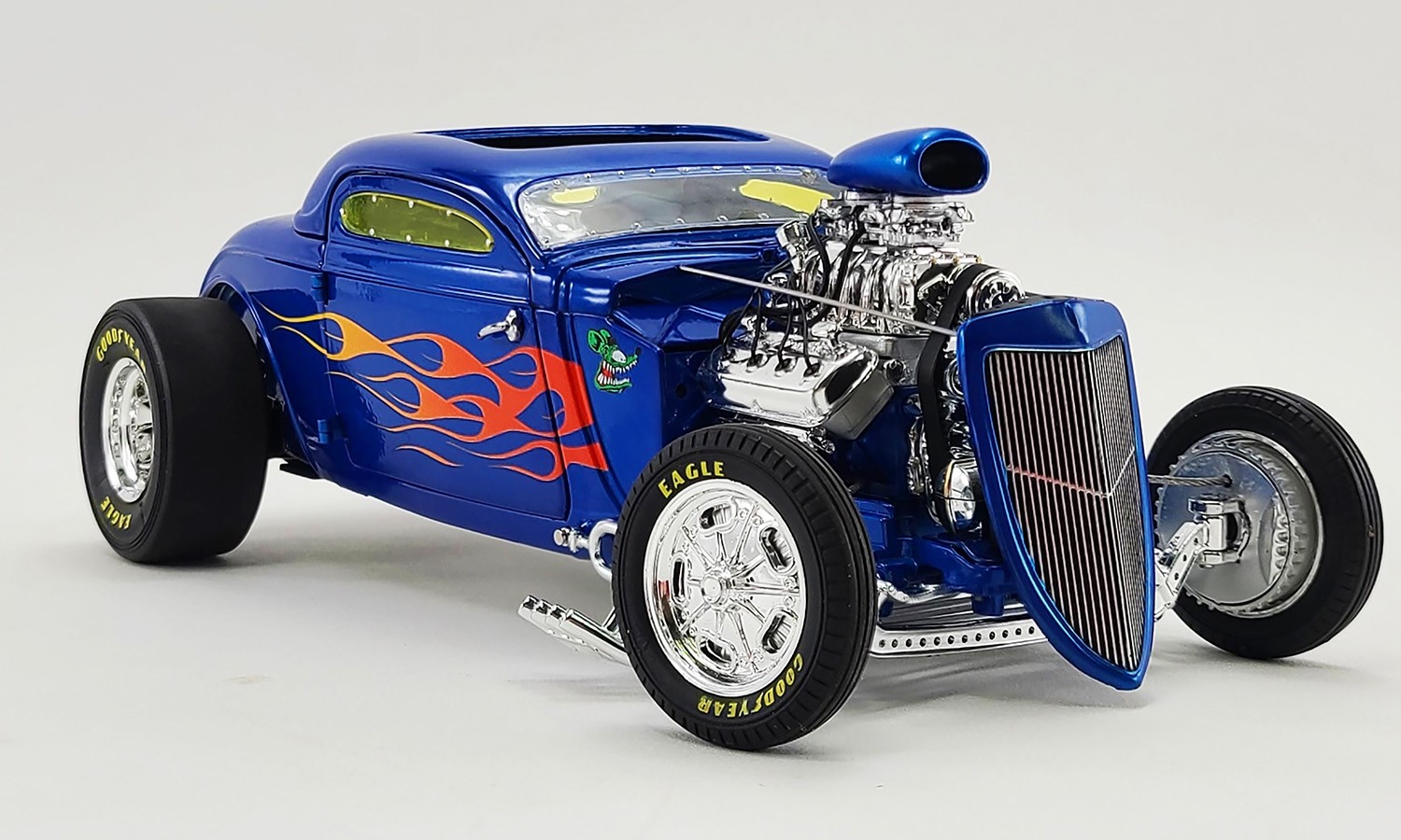 GMP 1/18: Rat Fink Blown 34 Ford Coupe Hemi Hot Rod Dragster L.E.