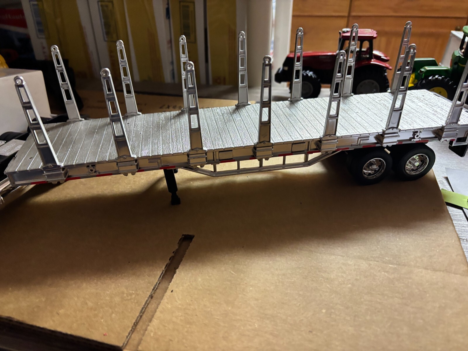 NEW RAY NEW SILVER LOG HAULER TRAILER, NO PACKAGING #C 674