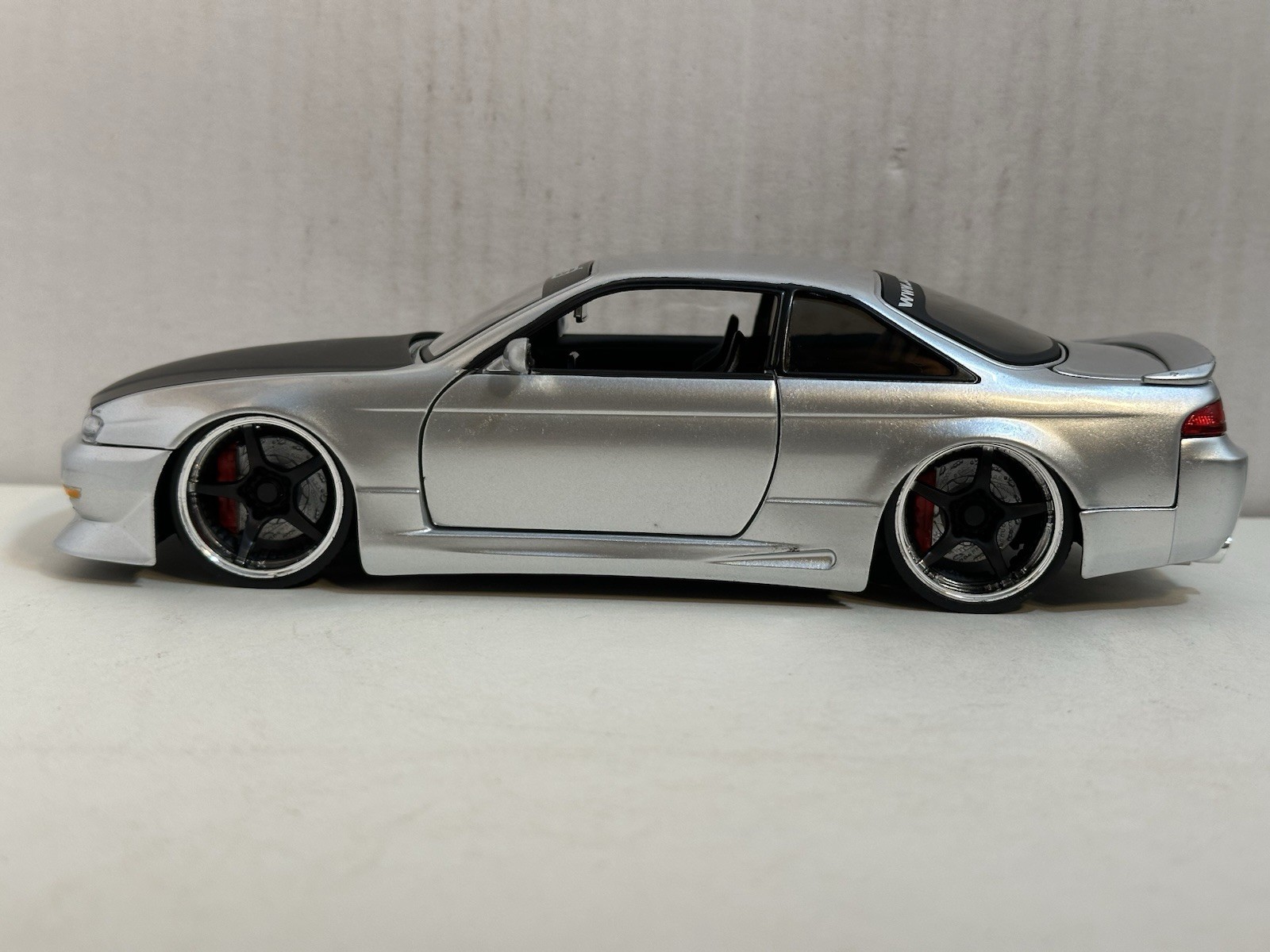 JADA OPTION D 1998 NISSAN 240SX (S-14) SILVER 1:24 DIECAST MODEL CAR NEW NO BOX
