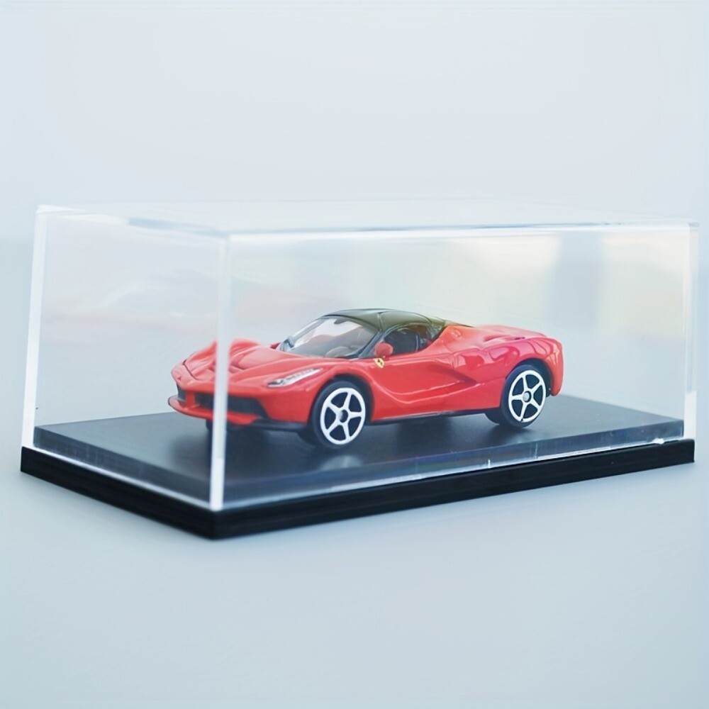 1x 1:64 Acrylic Case Display Box Transparent Dust Proof W/ Base for Model Car US