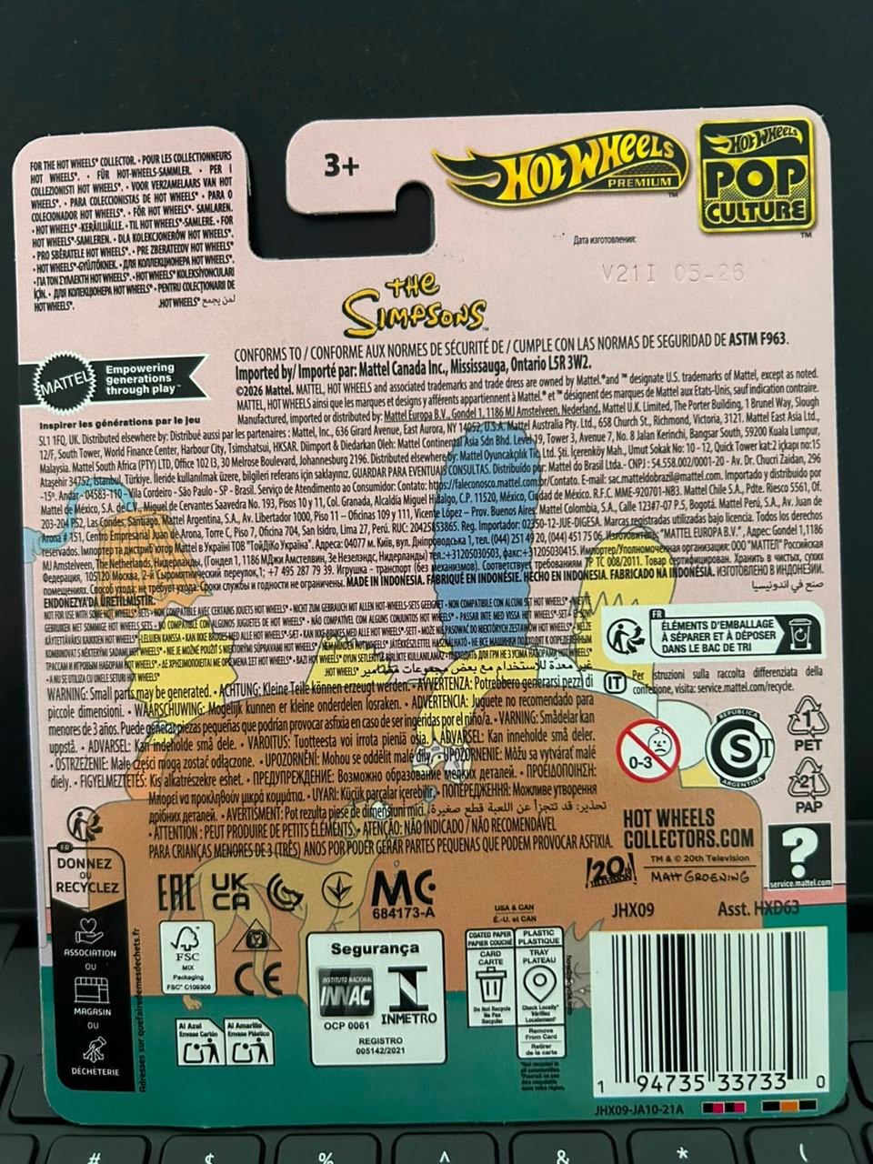 2026 Hot Wheels Pop Culture The SIMPSONS Family Car – NEW