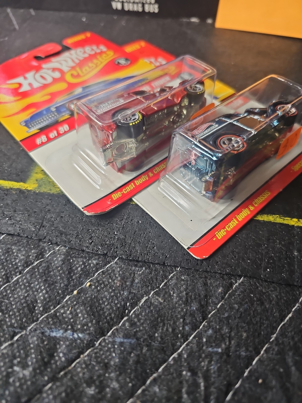 (2) 2005 HOT WHEELS ANGLIA PANEL TRUCKS, #8/30 CLASSICS SERIES 2, SPECTRAFLAME
