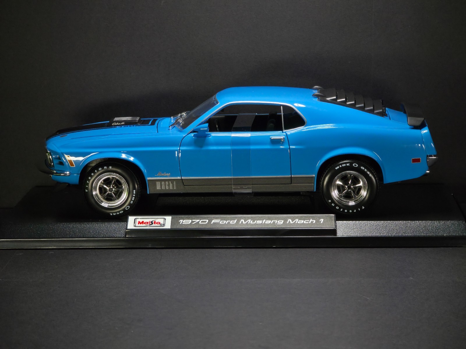 1970 Ford Mustang Mach 1 Blue 1:18 Maisto Exclusive Style Special Edition