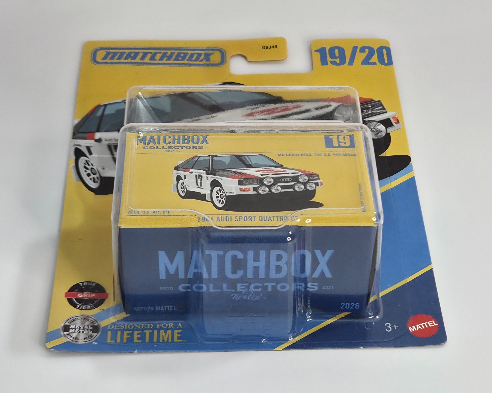 1984 Audi Sport Quattro 19/20 COLLECTORS SERIES Matchbox 2026 JJV93 white