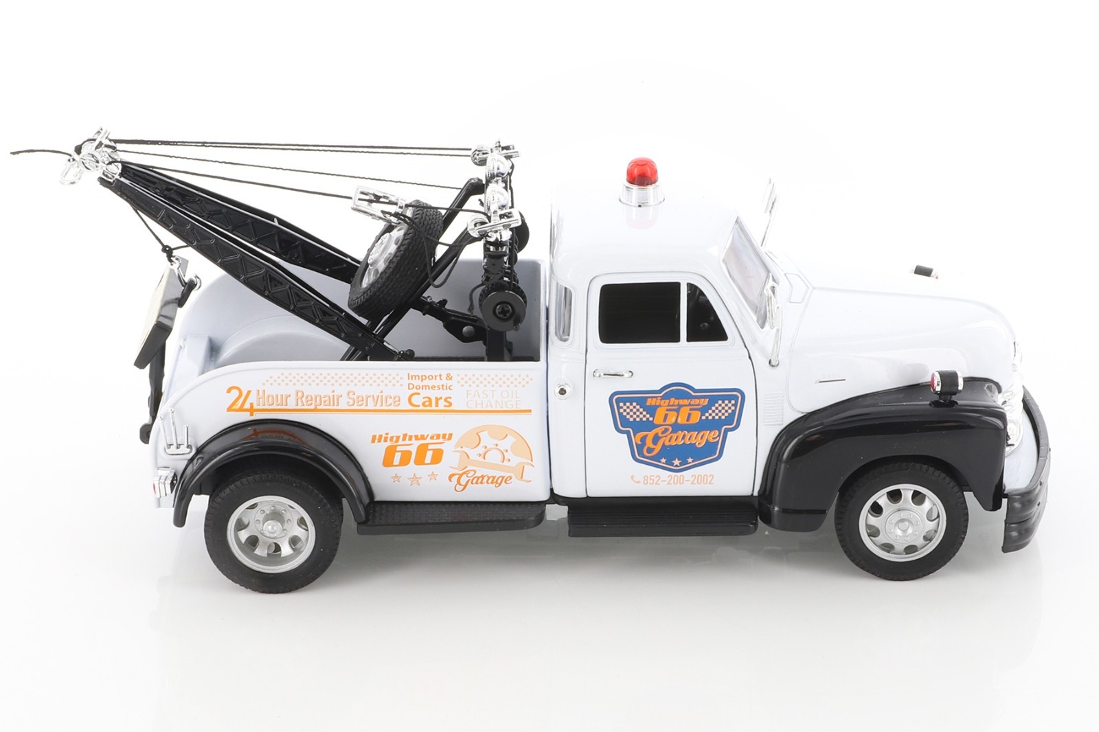 1953 Chevy Tow Truck, White – Welly 22086S/4D – 1/24 scale Diecast Model Toy Car