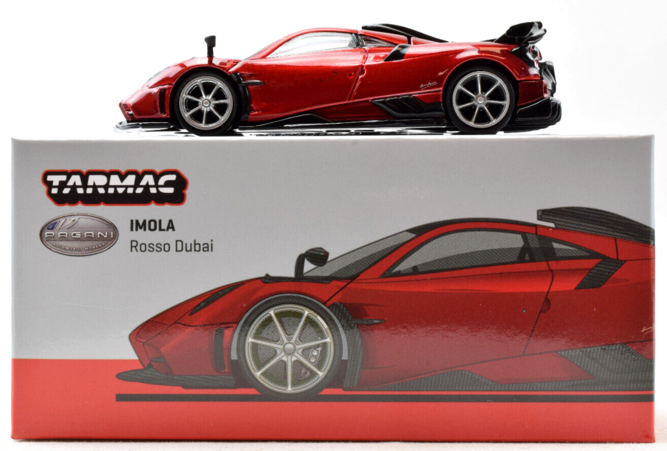 Tarmac Works GLOBAL64 Pagani Imola – Rosso Dubai 1:64 Diecast Car T64G-TL046-RE