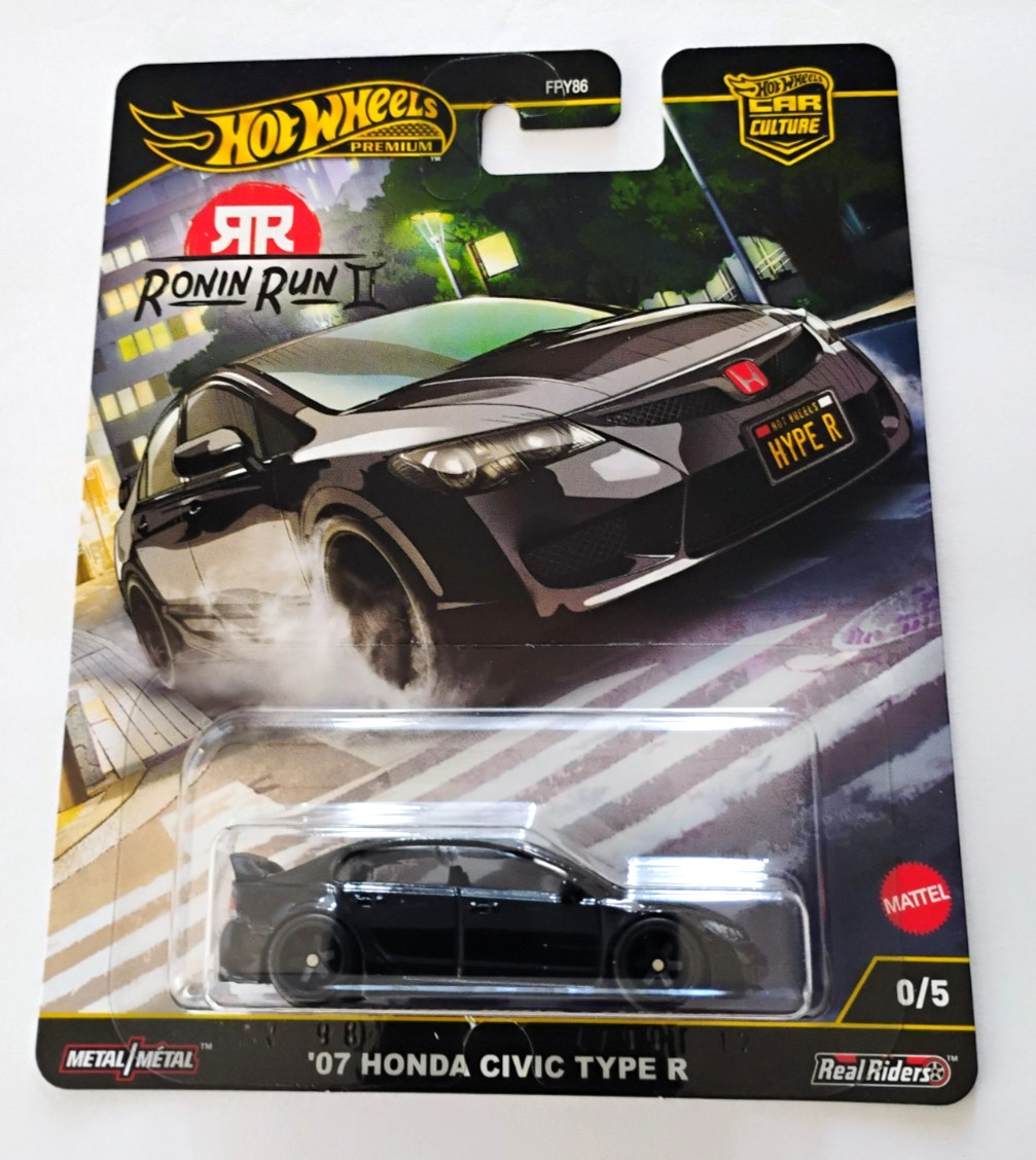 2025 Hotwheels Premium Car Culture RONIN RUN 2 ‘07 HONDA CIVIC TYPE R Chase
