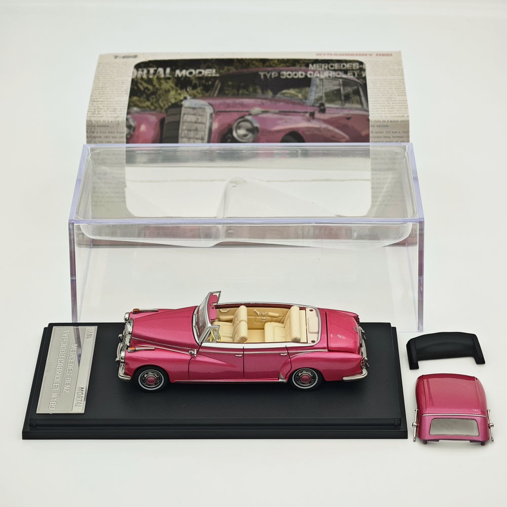 Mortal 1/64 Mercedes Benz 300D Convertible Retro Car Models Collection Diecast