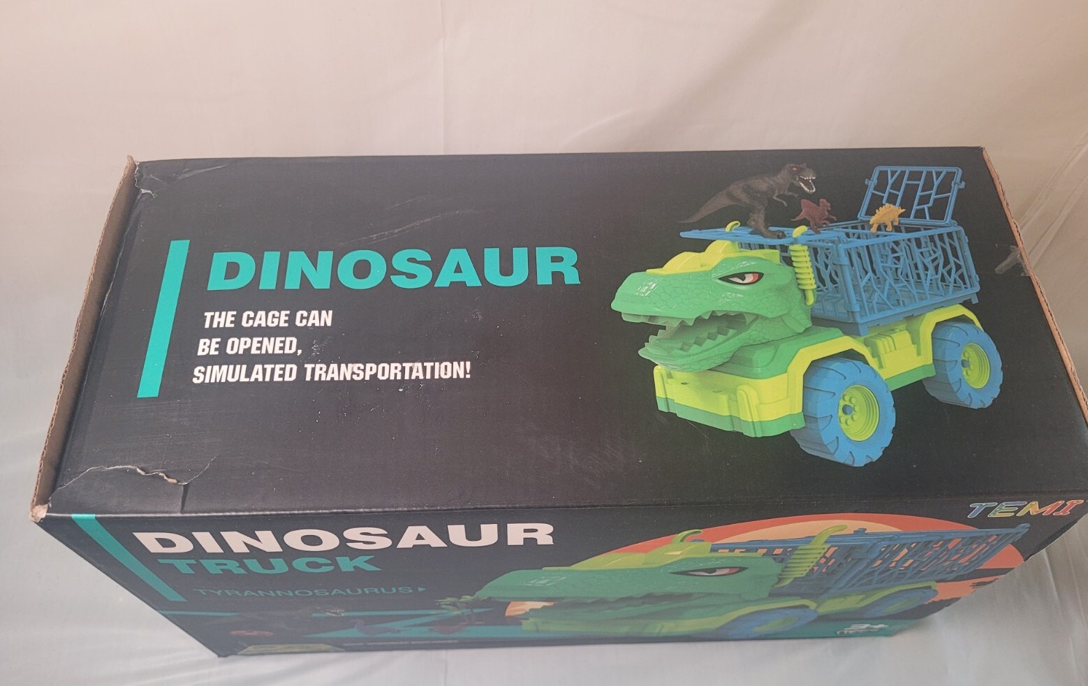 TEMI Dinosaur Truck Toys for Kids 3-5 Years, Tyrannosaurus Transport Car