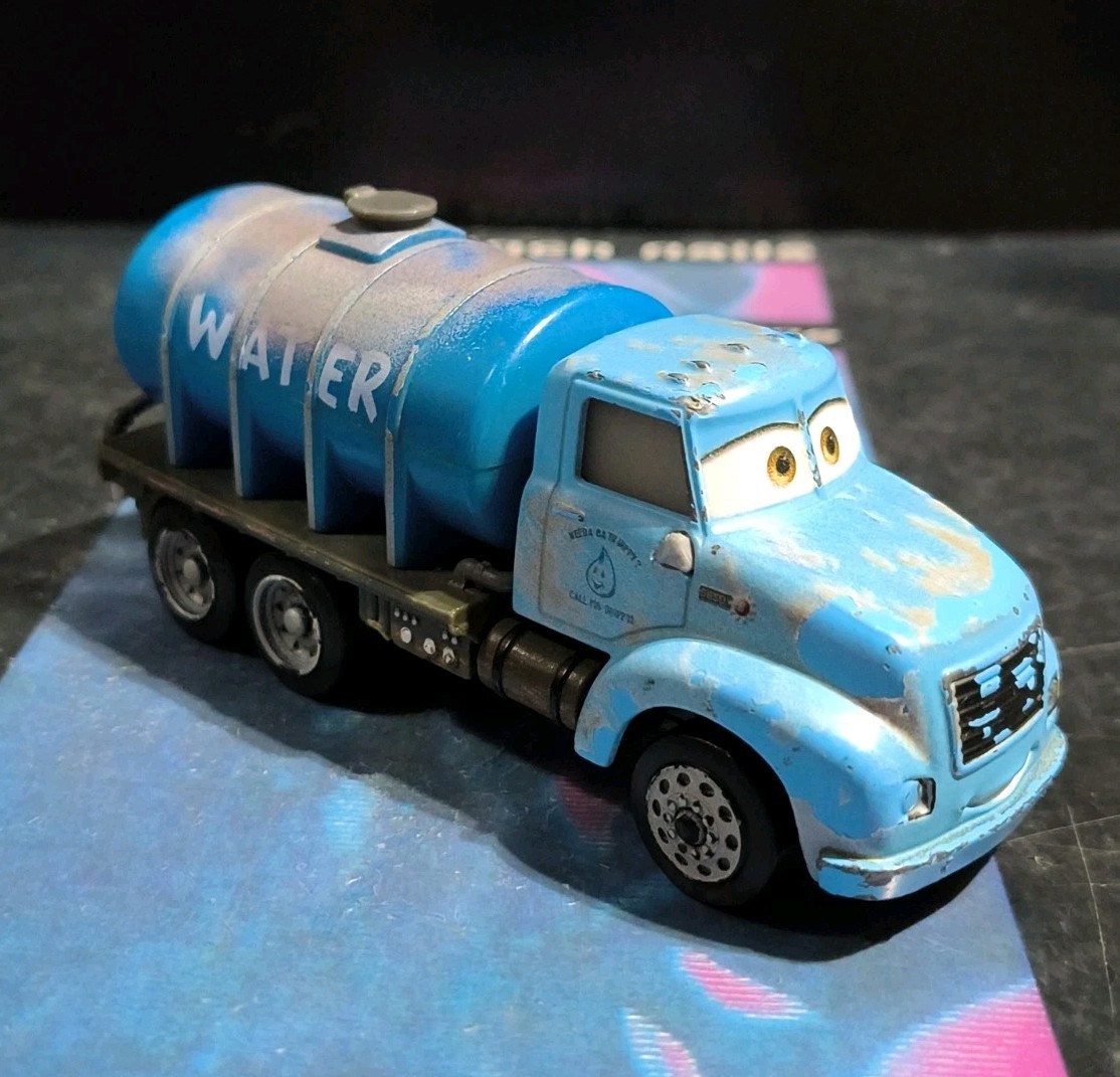 Rare Disney Pixar Cars Deluxe Mr Drippy Water Tanker Truck Diecast DVB23