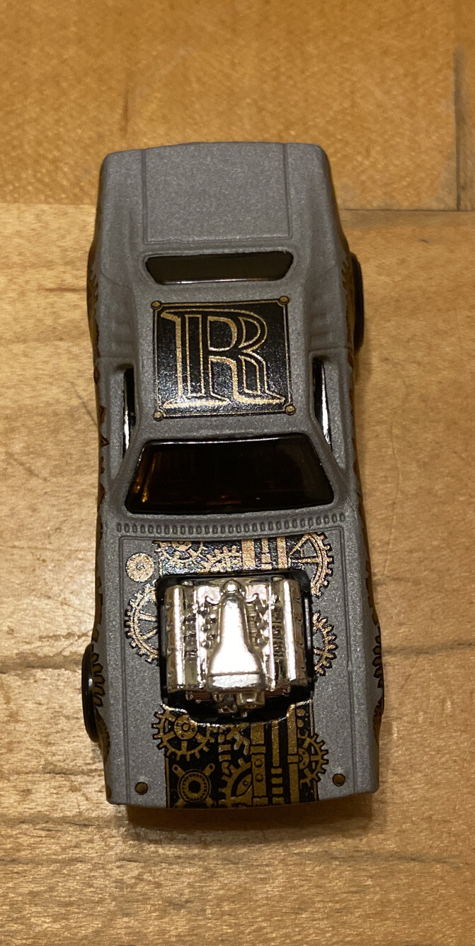Hot Wheels 2015 Rodger Dodger Rare Steam Punk Flat Silver Gold Rims Original Car
