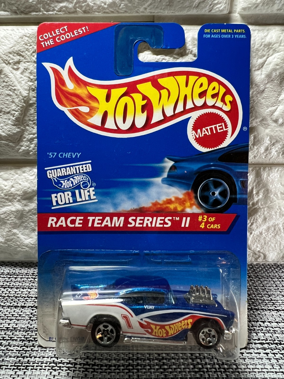 Hot Wheels Race Team Series II #3 of 4 Cars ’57 Chevy Collector #394 Blue