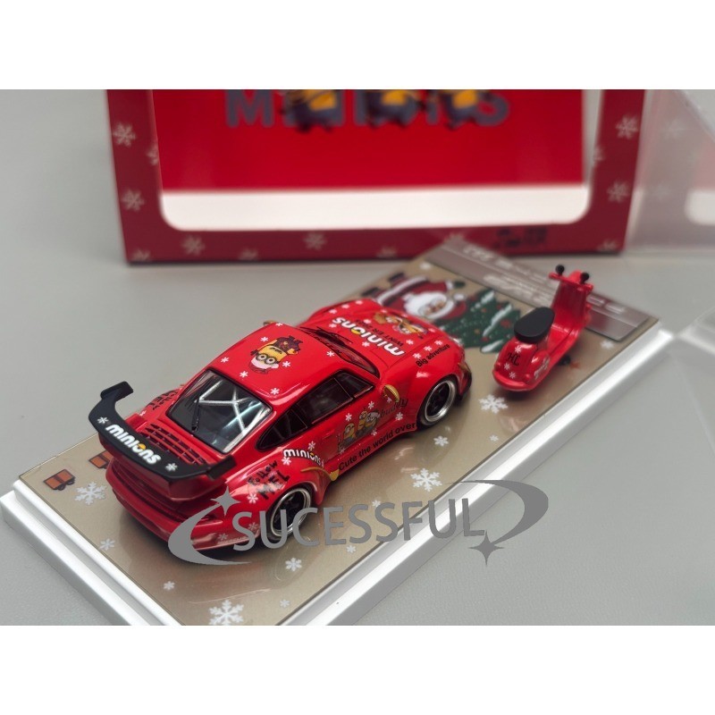 1:64 Porsche RWB 993 Christmas Edition Diecast Car Model Collectible Gift