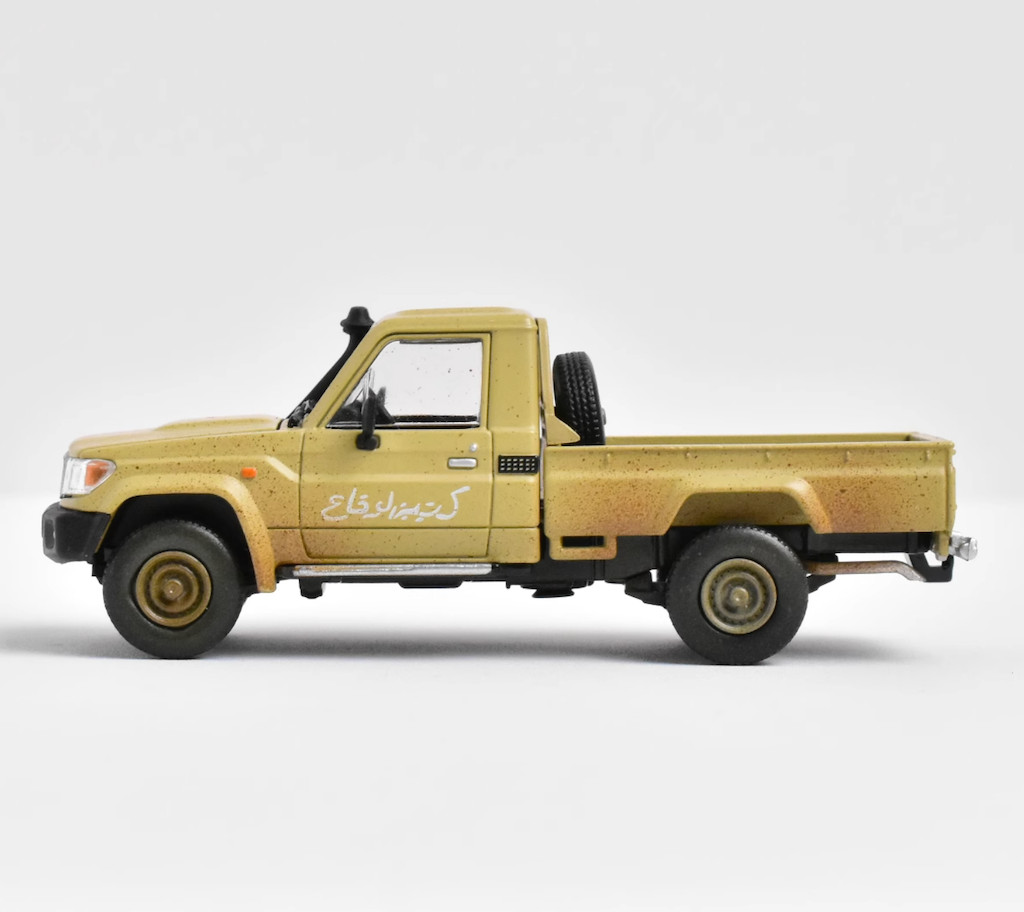 HF 1:64 Brown Military LC79 J70 Single Cab Pickup Model Diecast Metal Car