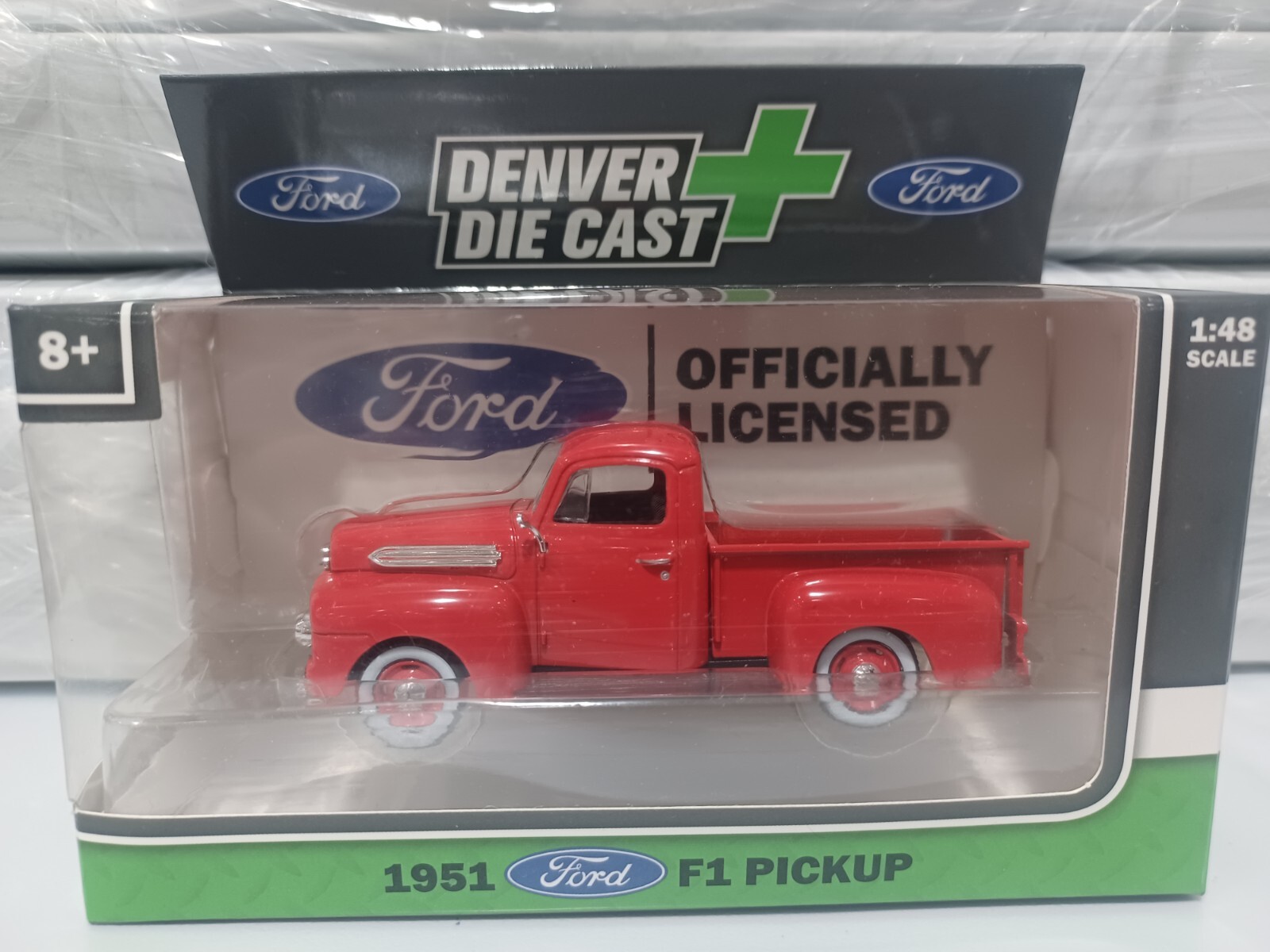 Denver Die-Cast 1:48 Scale 1951 Ford Pick-Up Truck – RED w/Red Rims – New