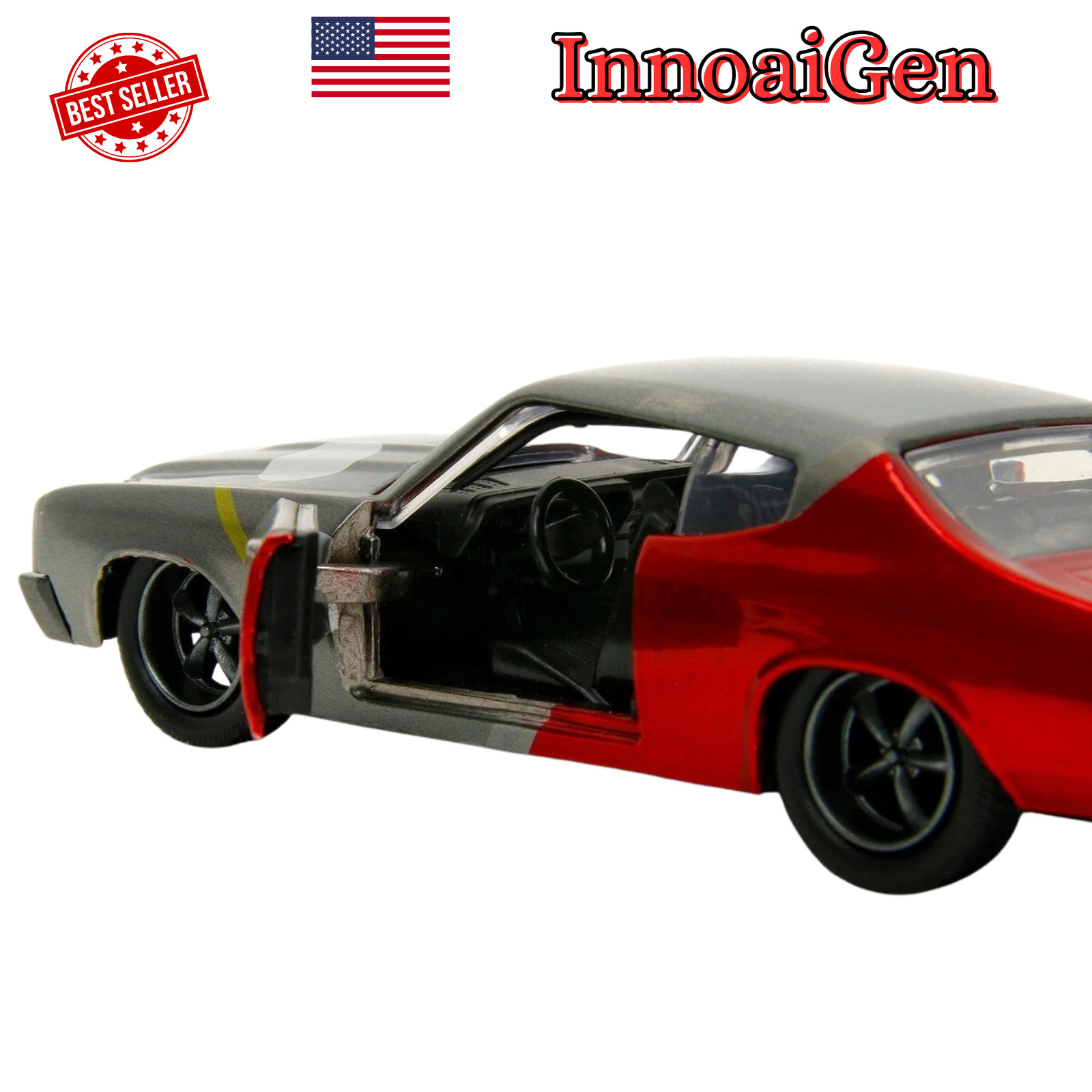 Jada Marvel Thor 1970 Chevrolet Chevelle SS 1:32 Diecast Car with Thor Figure