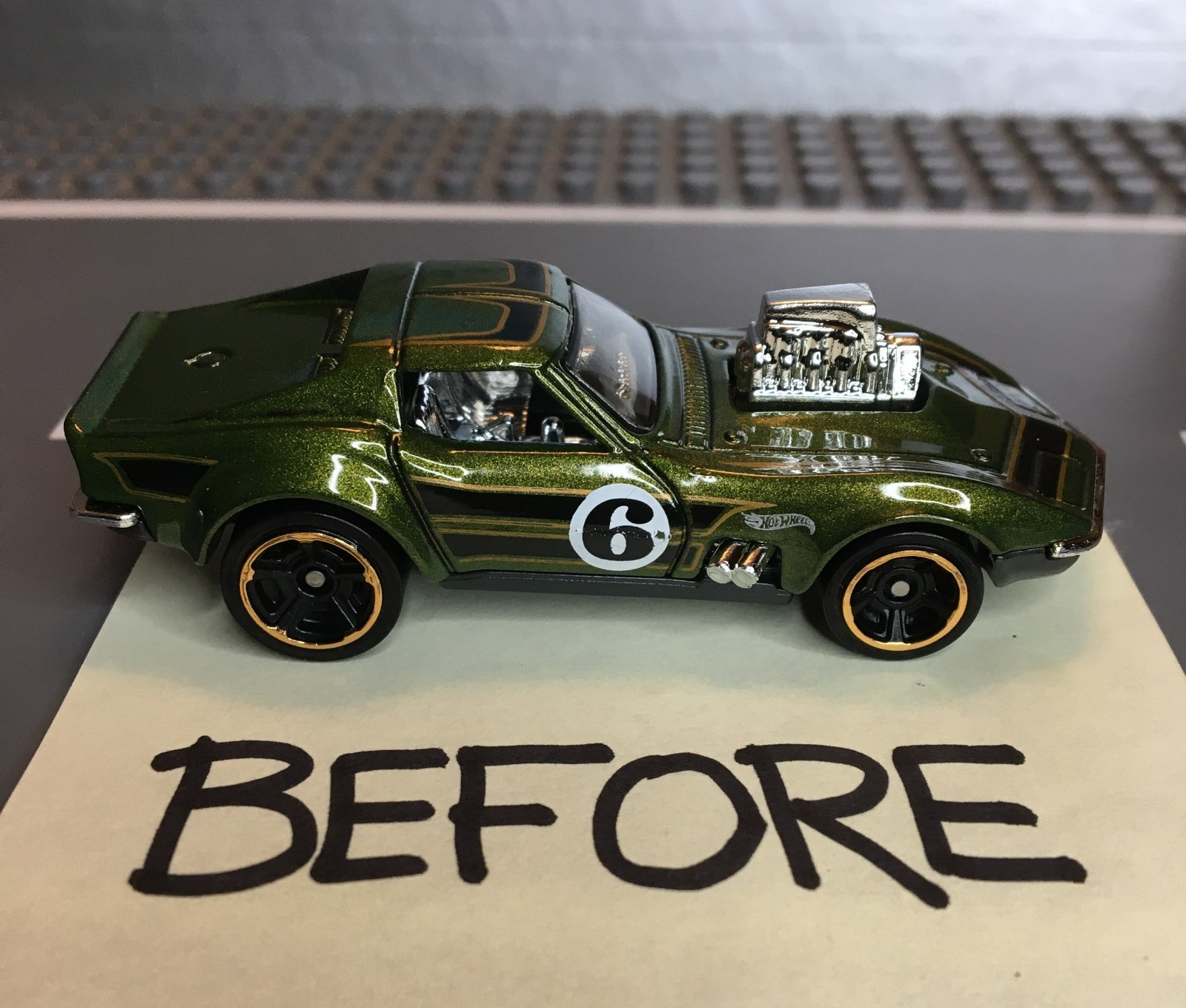 Hot Wheels ’69 CORVETTE Gas Monkey Garage Super CUSTOM Real Riders Wheel Swap