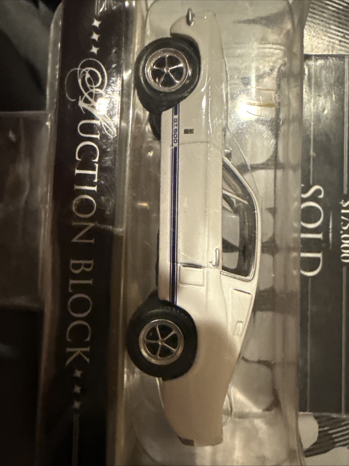 Green Light Collectibles 1967 Shelby GT500 Fastback White with Blue Stripes
