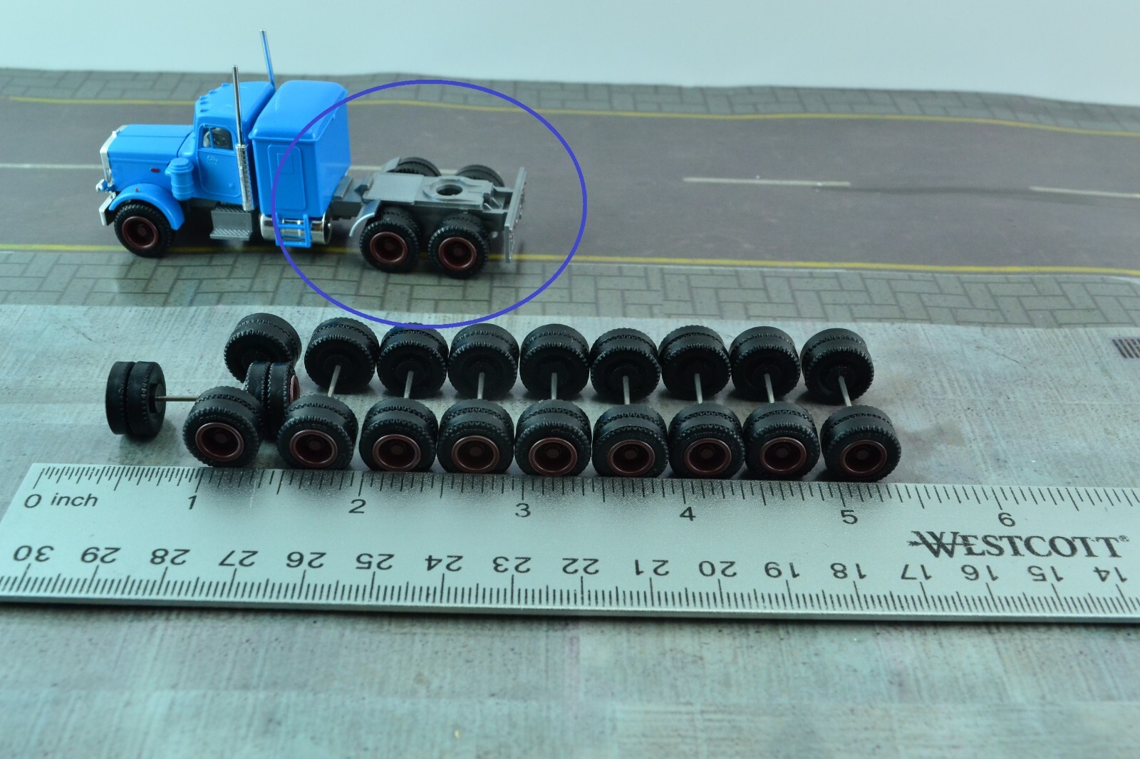 Herpa 10 BROWN Rim DOUBLE Wheel Sets Tractor Unit Trucks – Trailers 1/87 (HO5507