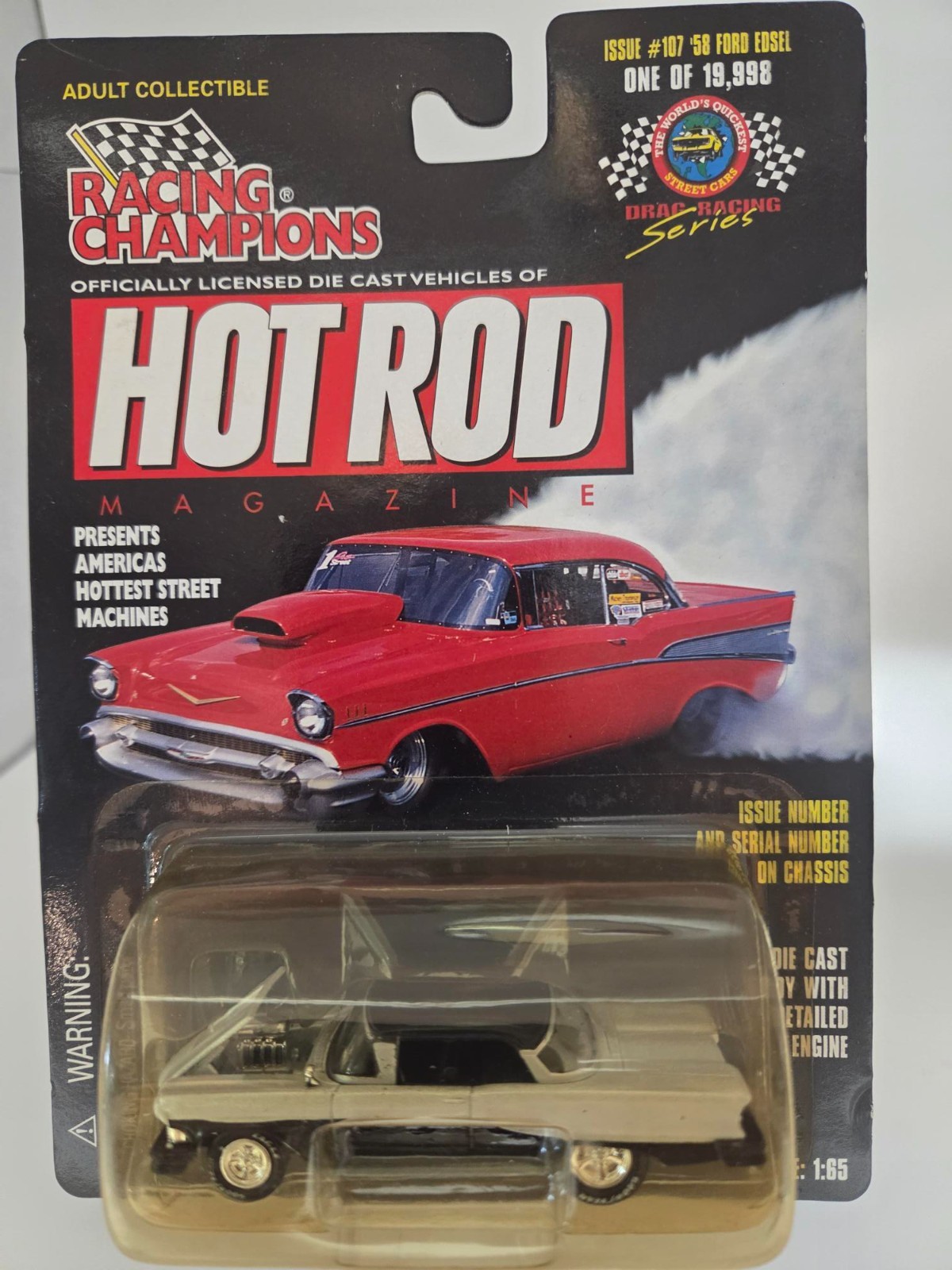 1998 Racing Champions Hot Rod Magazine #107 ’58 Ford Edsel, Drag Racing Series