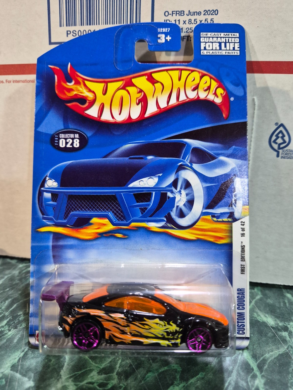4 Hot Wheels Black Lane, 67 Dodge Charger, Jester and Custom Cougar