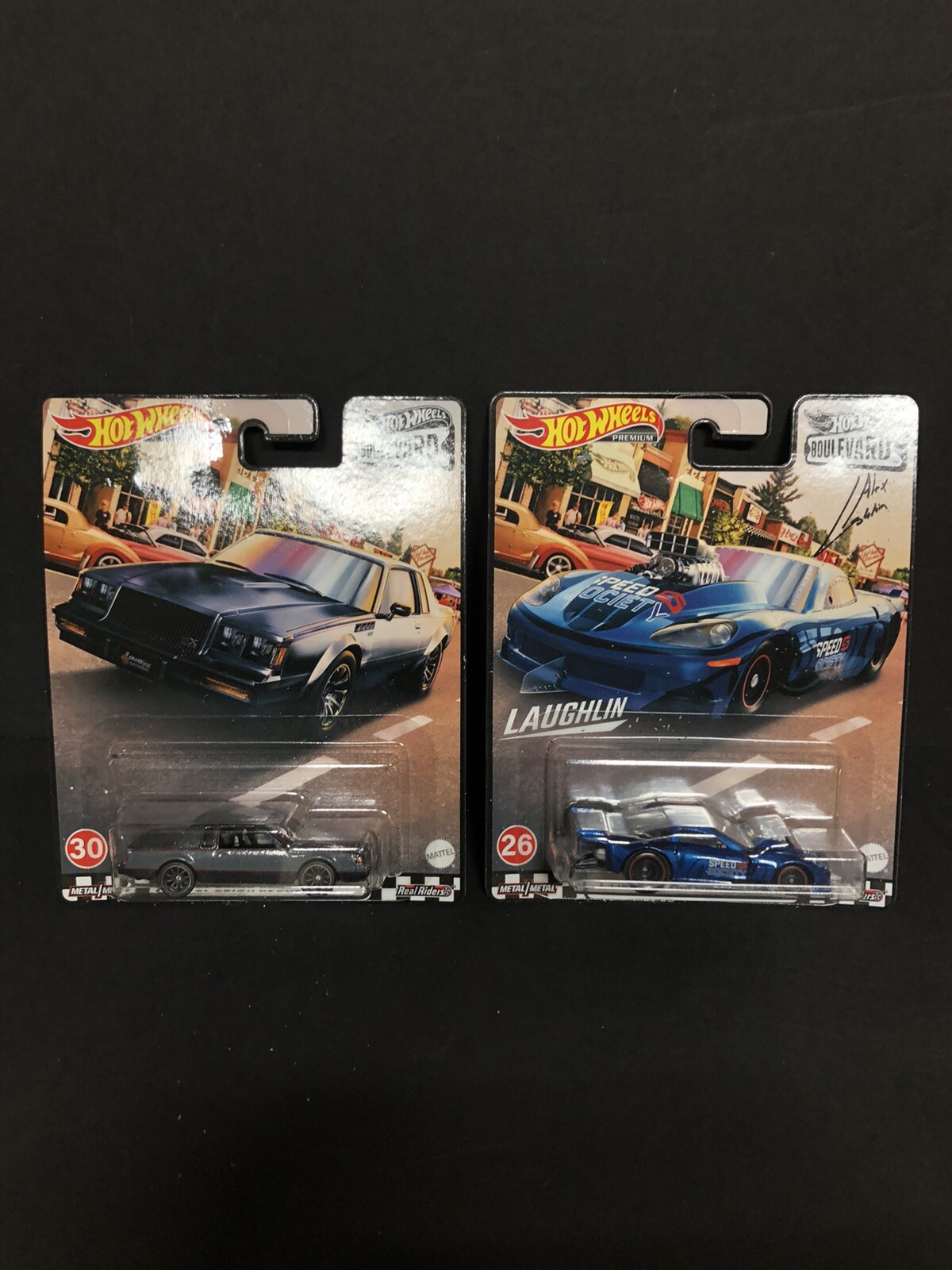 Hot wheels premium Boulevard Lot 87 BUICK REGAL GNX/ CORVETTE Z06 DRAG RACER