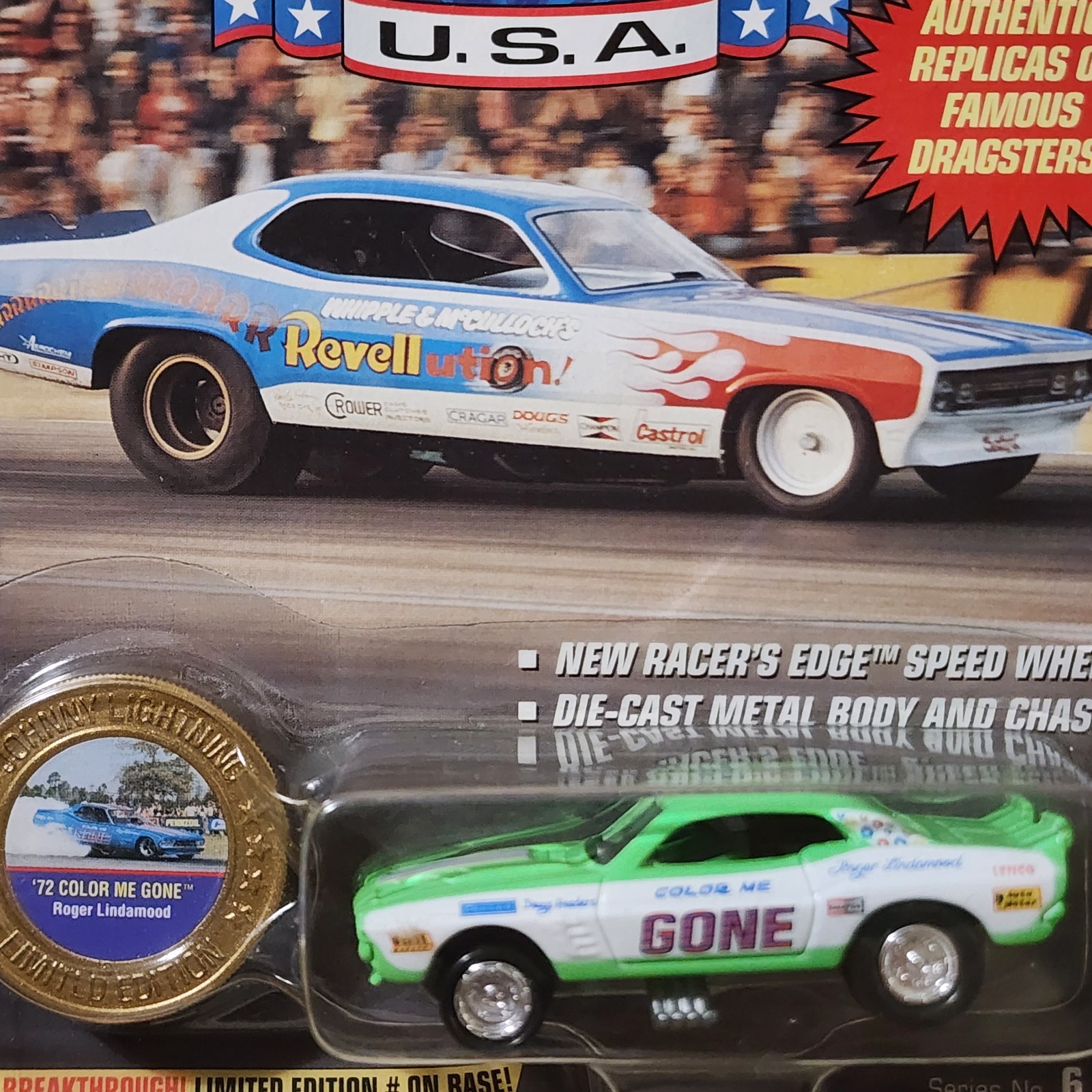 Johnny Lightning Dragsters USA ’72 Color Me Gone Collectible Diecast Car 1995